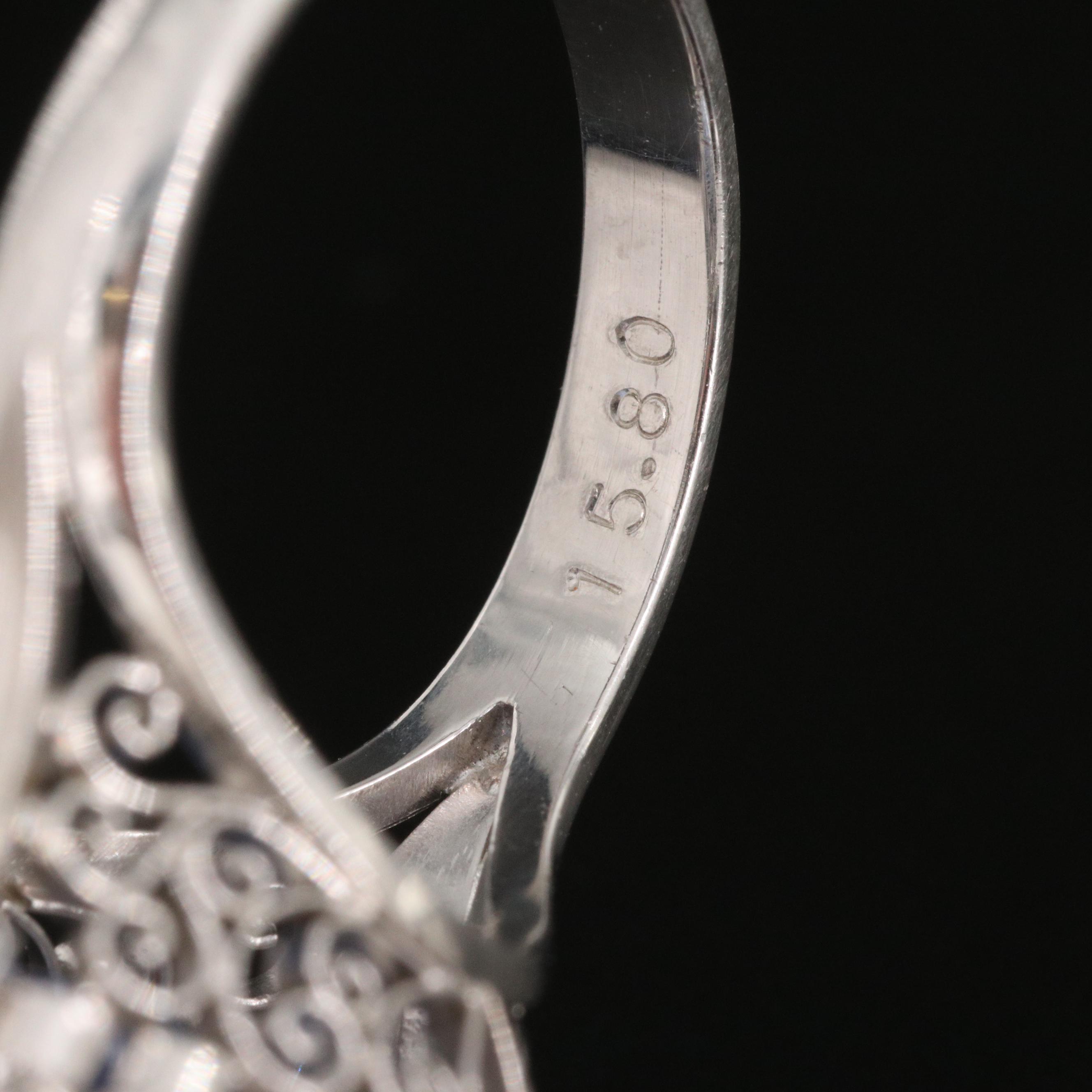 Vintage 15.80 CT Unheated Ceylon Sapphire and Diamond Ring with GIA Report