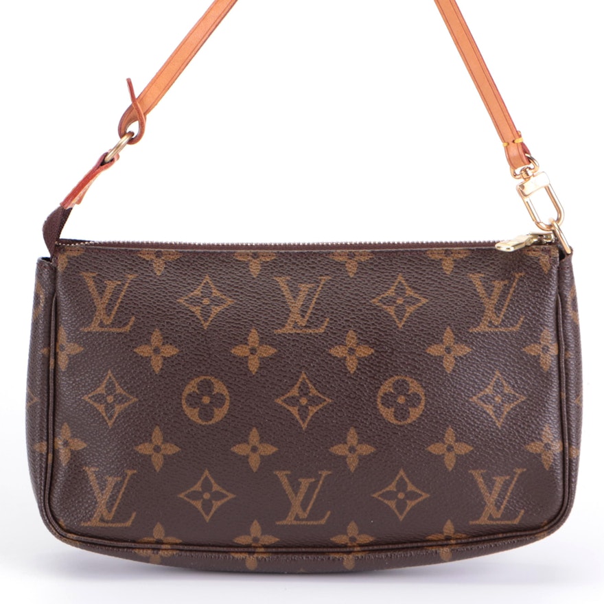 Louis Vuitton  Pochette in Monogram Canvas with Vachetta Leather