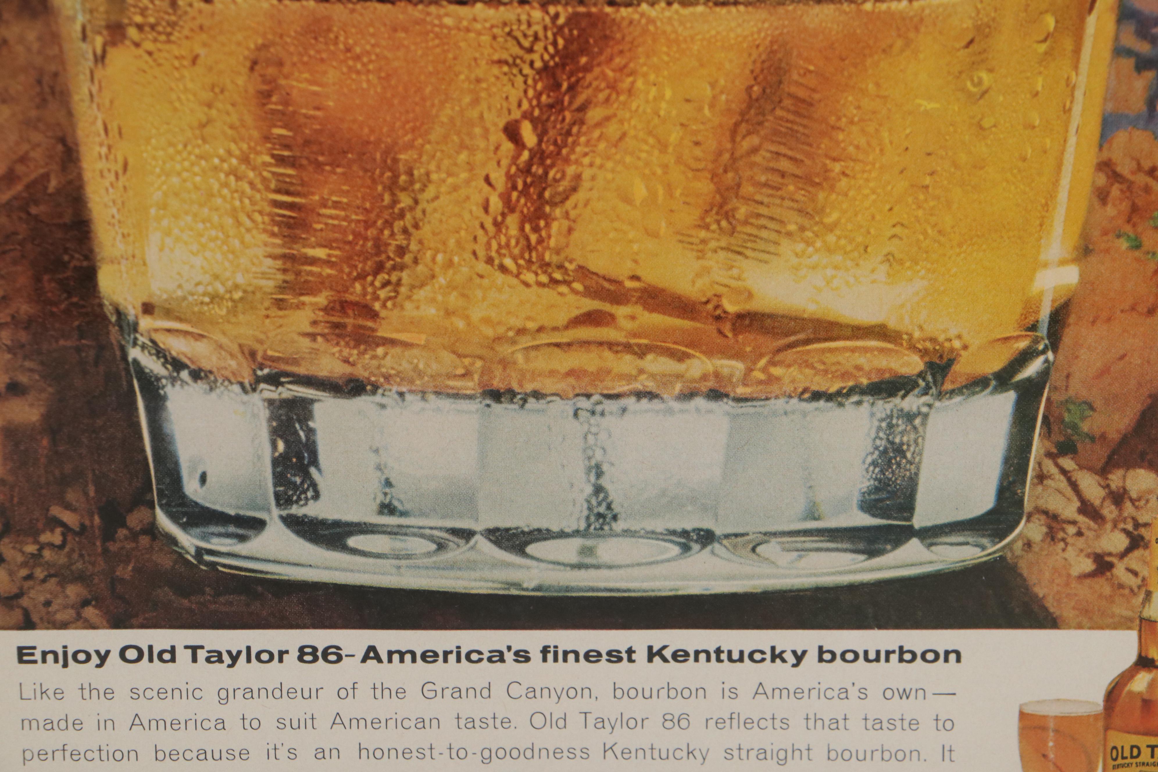 Magazine Advertisement for Old Taylor 86 Bourbon Whiskey, Circa 1950