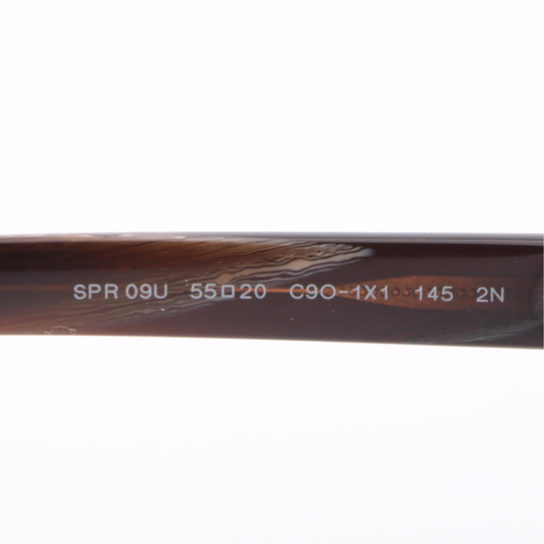 Prada SPR 09U Browline Sunglasses in Brown Marble Effect