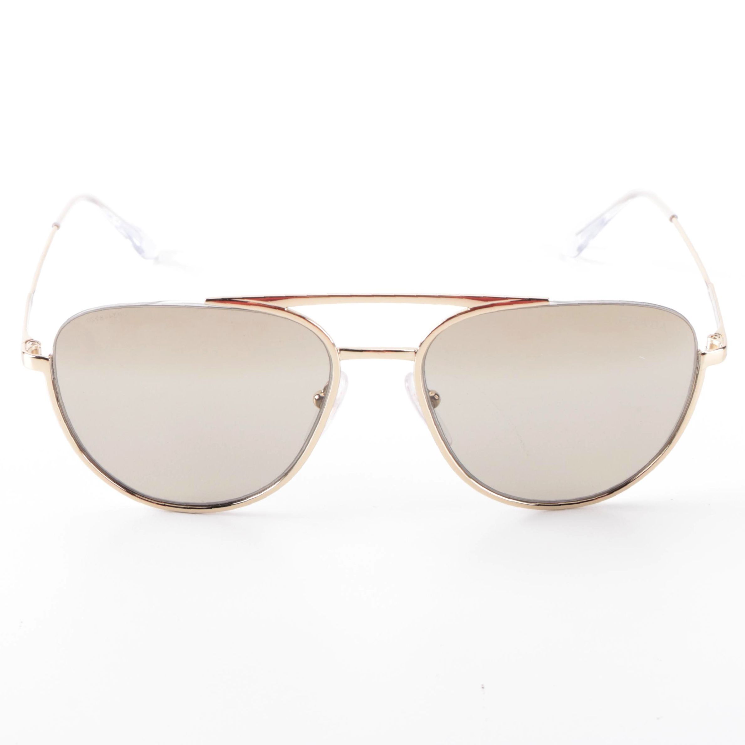 Prada SPR 50U Aviator Sunglasses in Gold Tone with Gradient Lenses