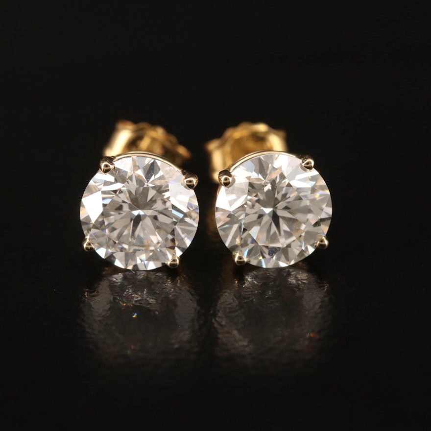 14K 3.00 CTW Diamond Stud Earrings