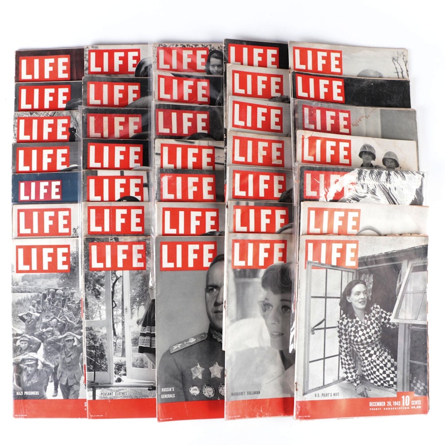"LIFE" Magazines Featuring Ella Raines, Geraldine Fitzgerald, and more, 1940s