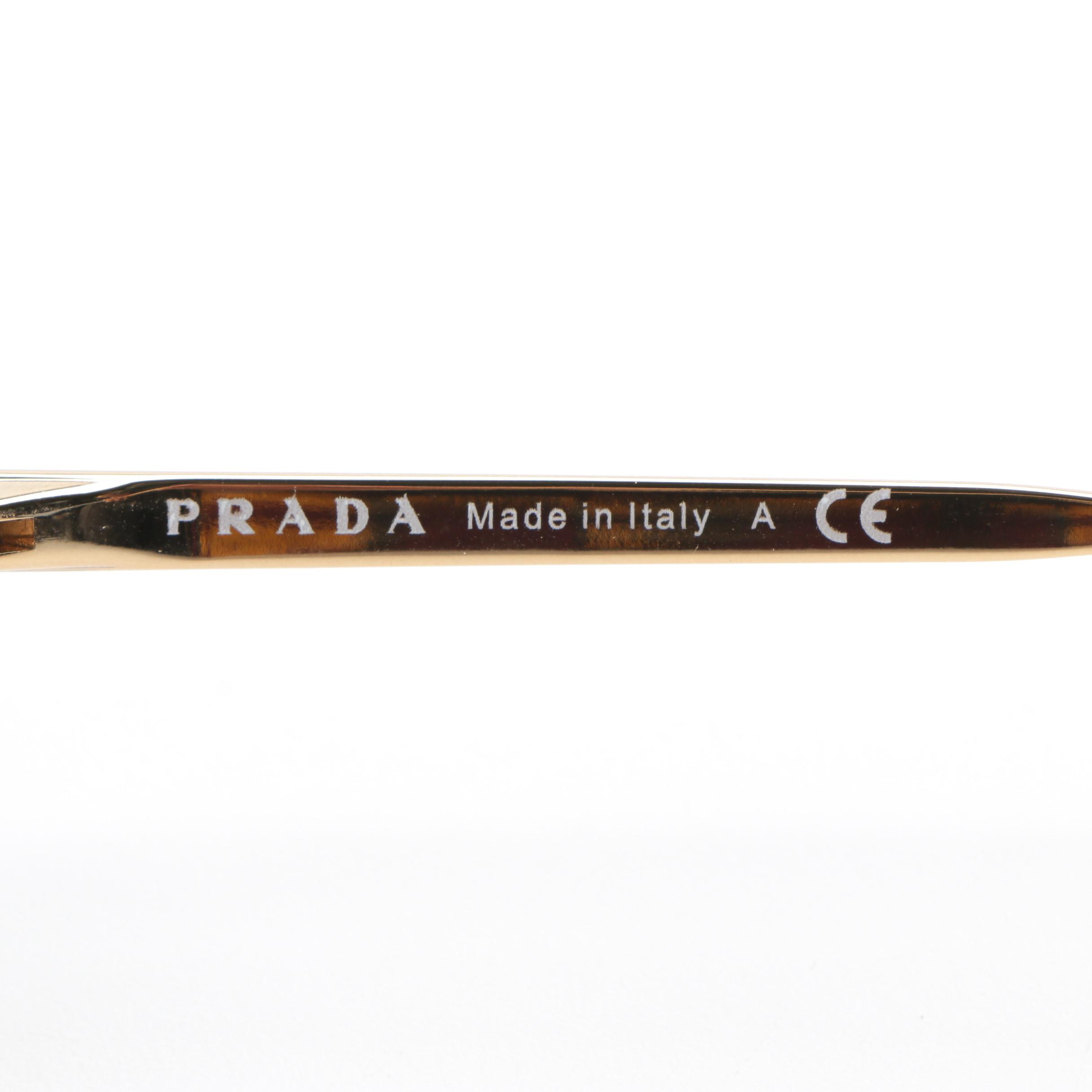 Prada SPR65T Round Sunglasses in Mirrored Ombré