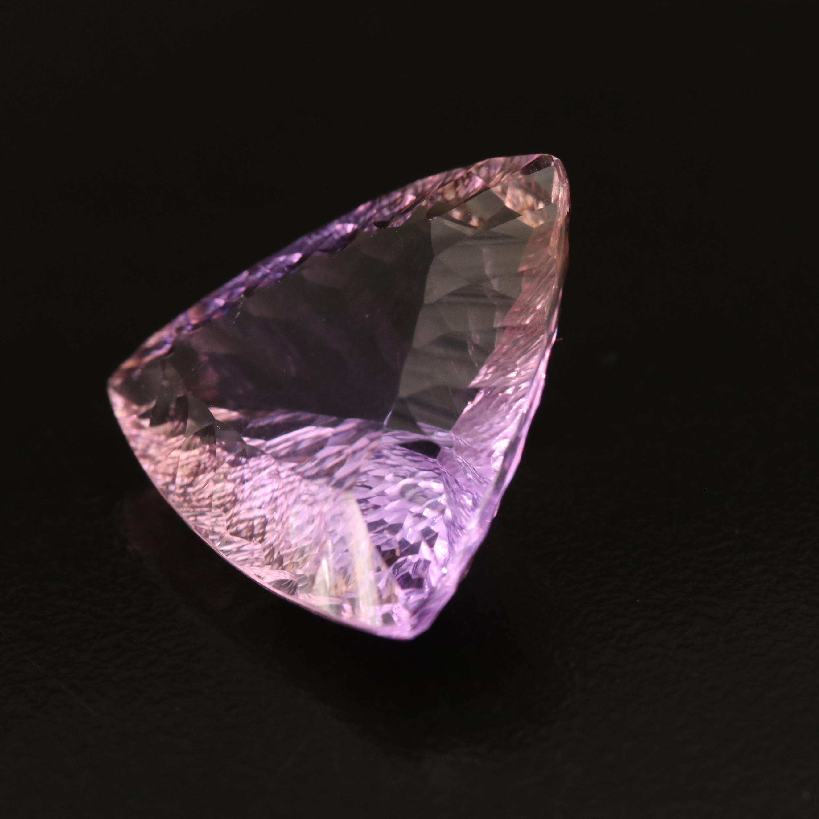 Loose 26.47 CT Triangular Fantasy Faceted Ametrine