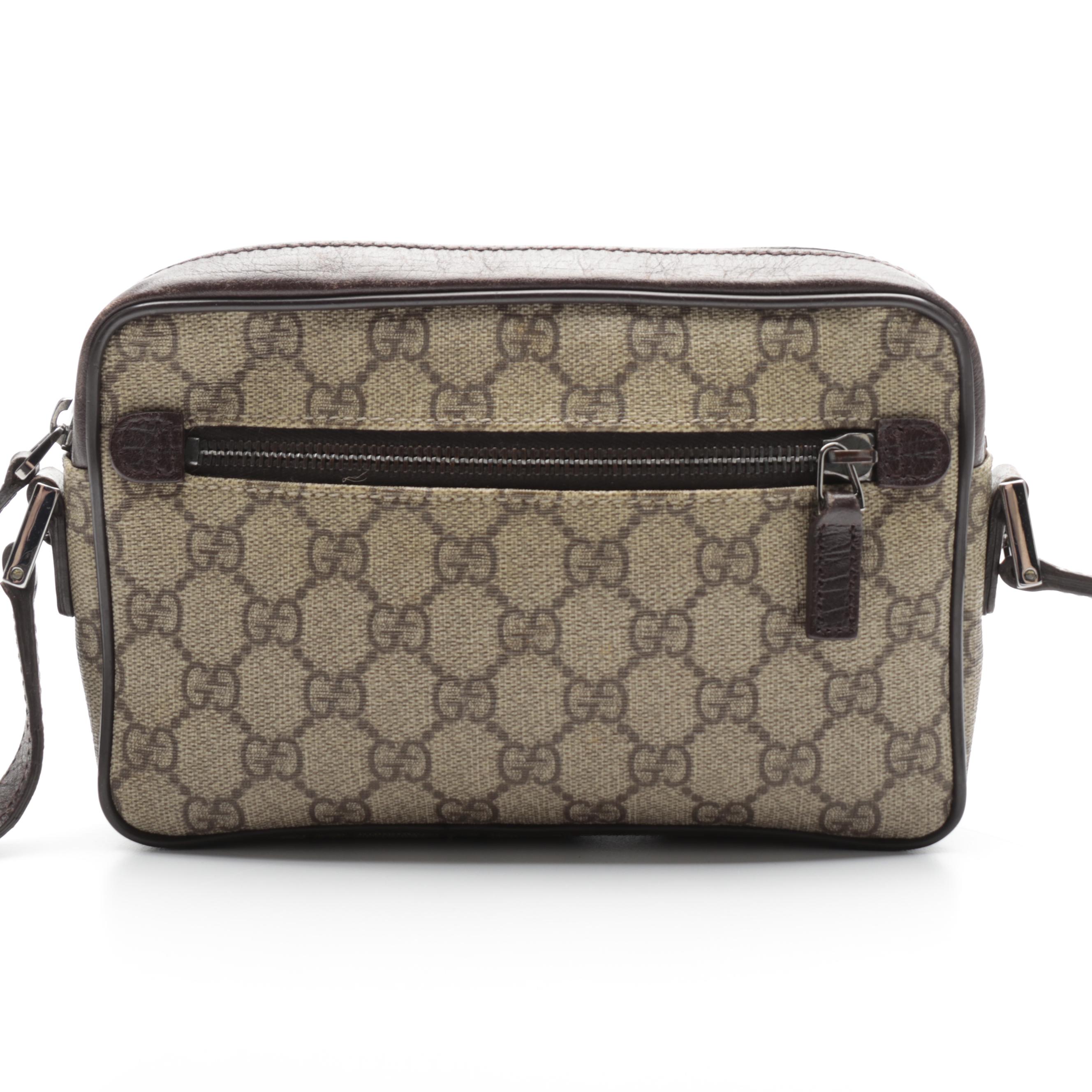 Gucci Sherry Line Crossbody Bag in GG Supreme Canvas, Leather, and Web Stripe