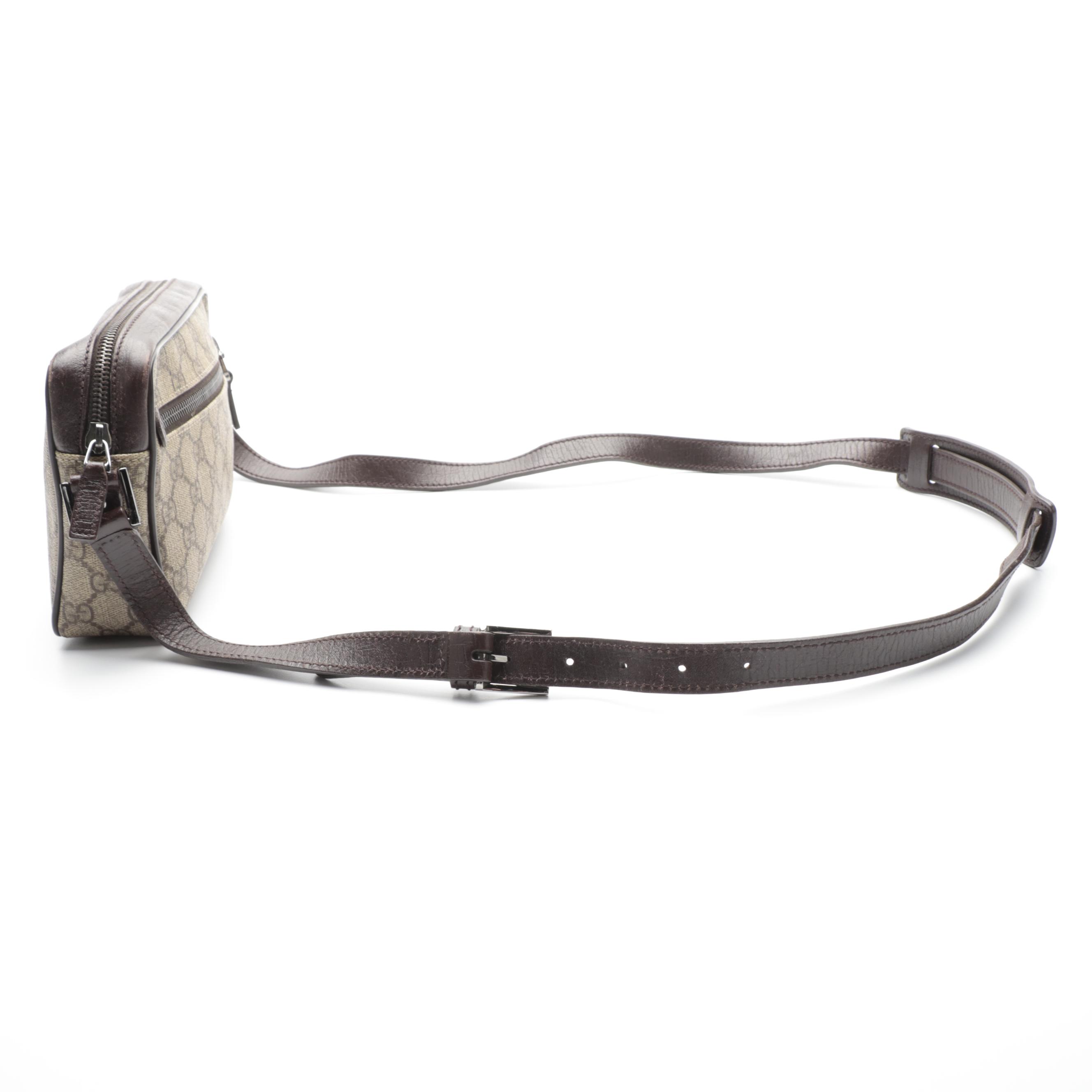 Gucci Sherry Line Crossbody Bag in GG Supreme Canvas, Leather, and Web Stripe