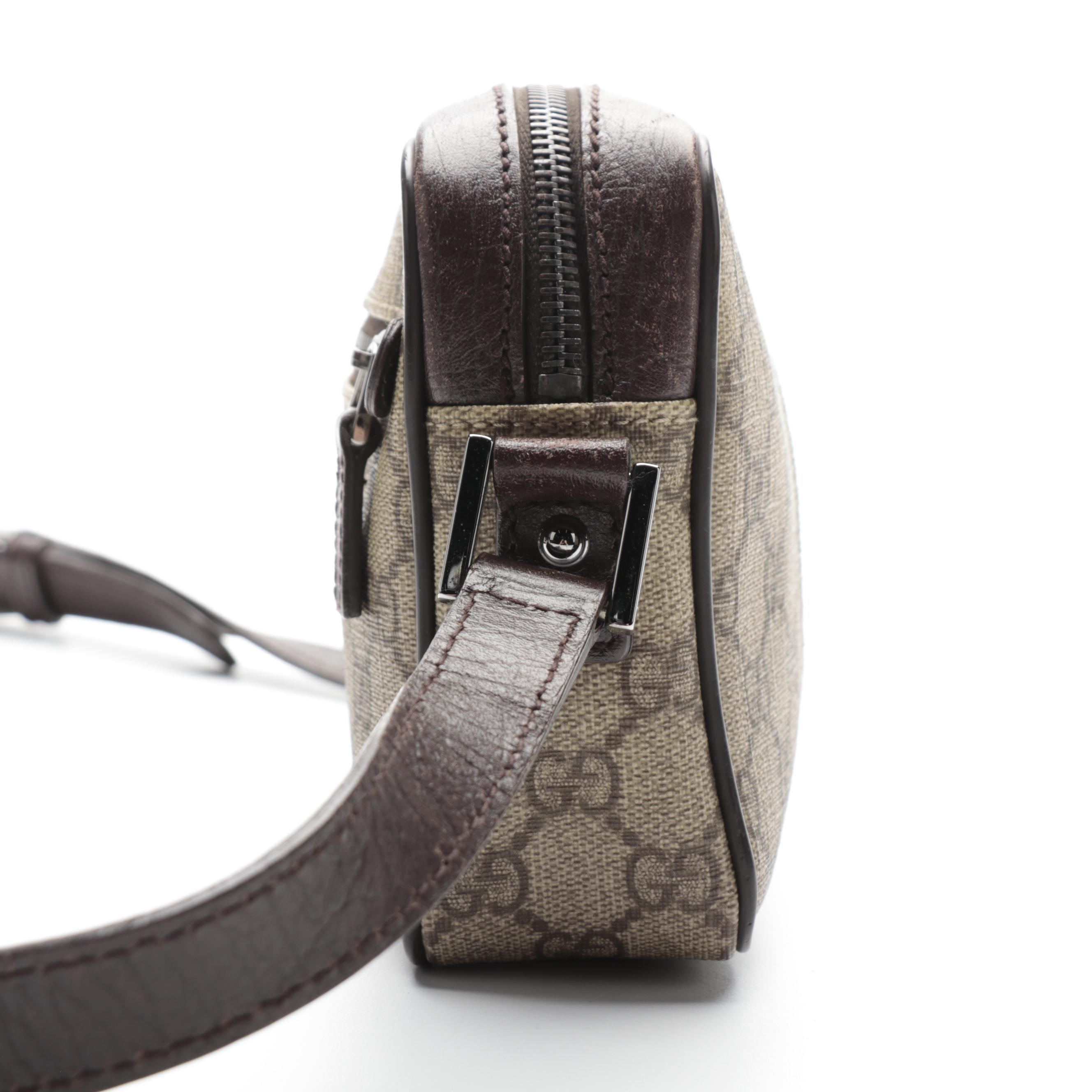 Gucci Sherry Line Crossbody Bag in GG Supreme Canvas, Leather, and Web Stripe