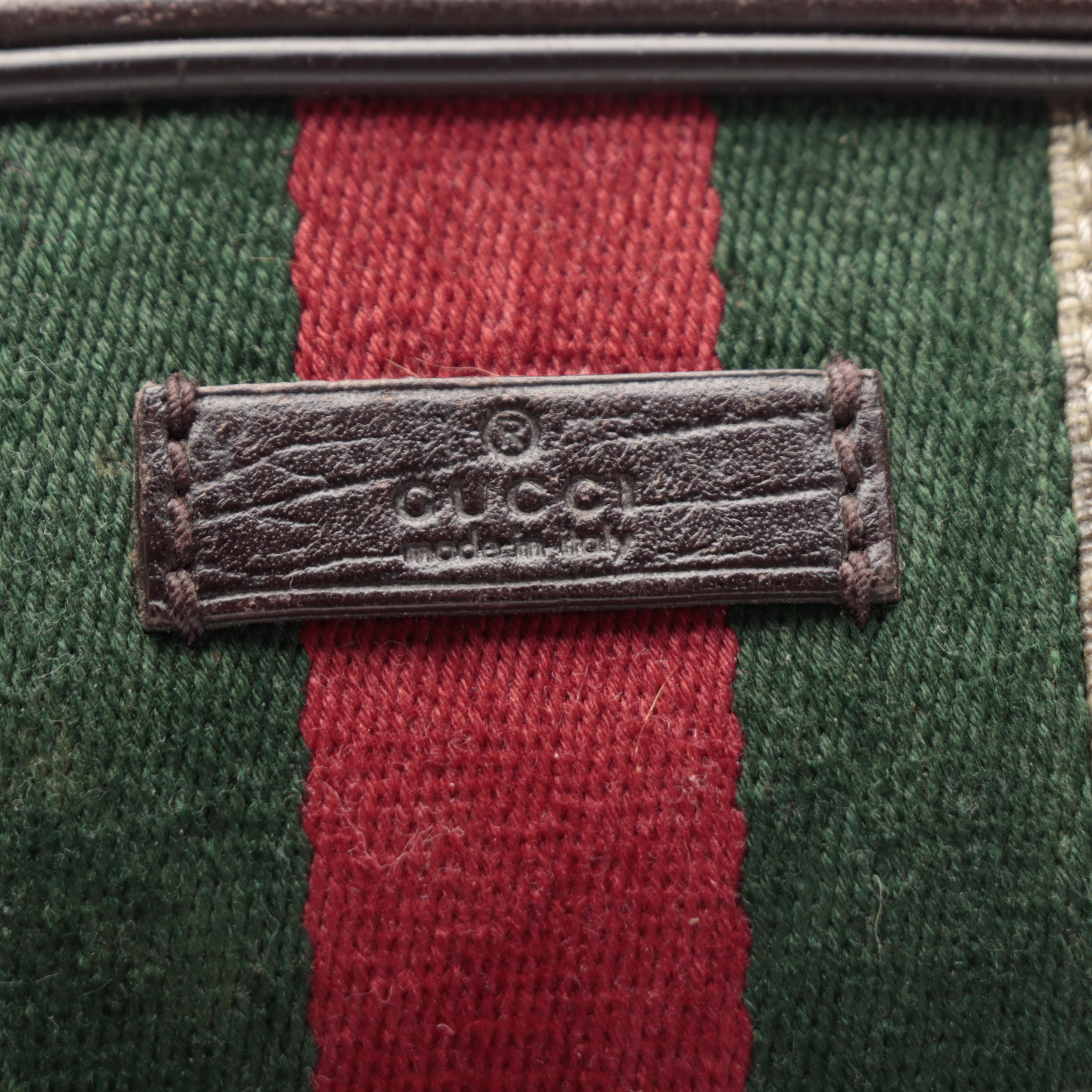 Gucci Sherry Line Crossbody Bag in GG Supreme Canvas, Leather, and Web Stripe