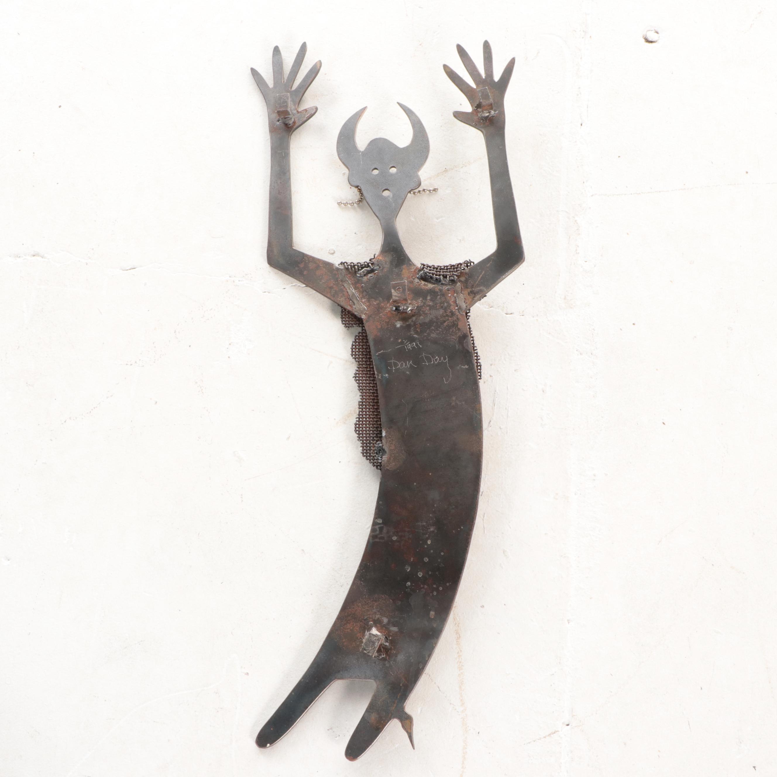 Dan Day Figural Metal Wall Sculpture, 1991