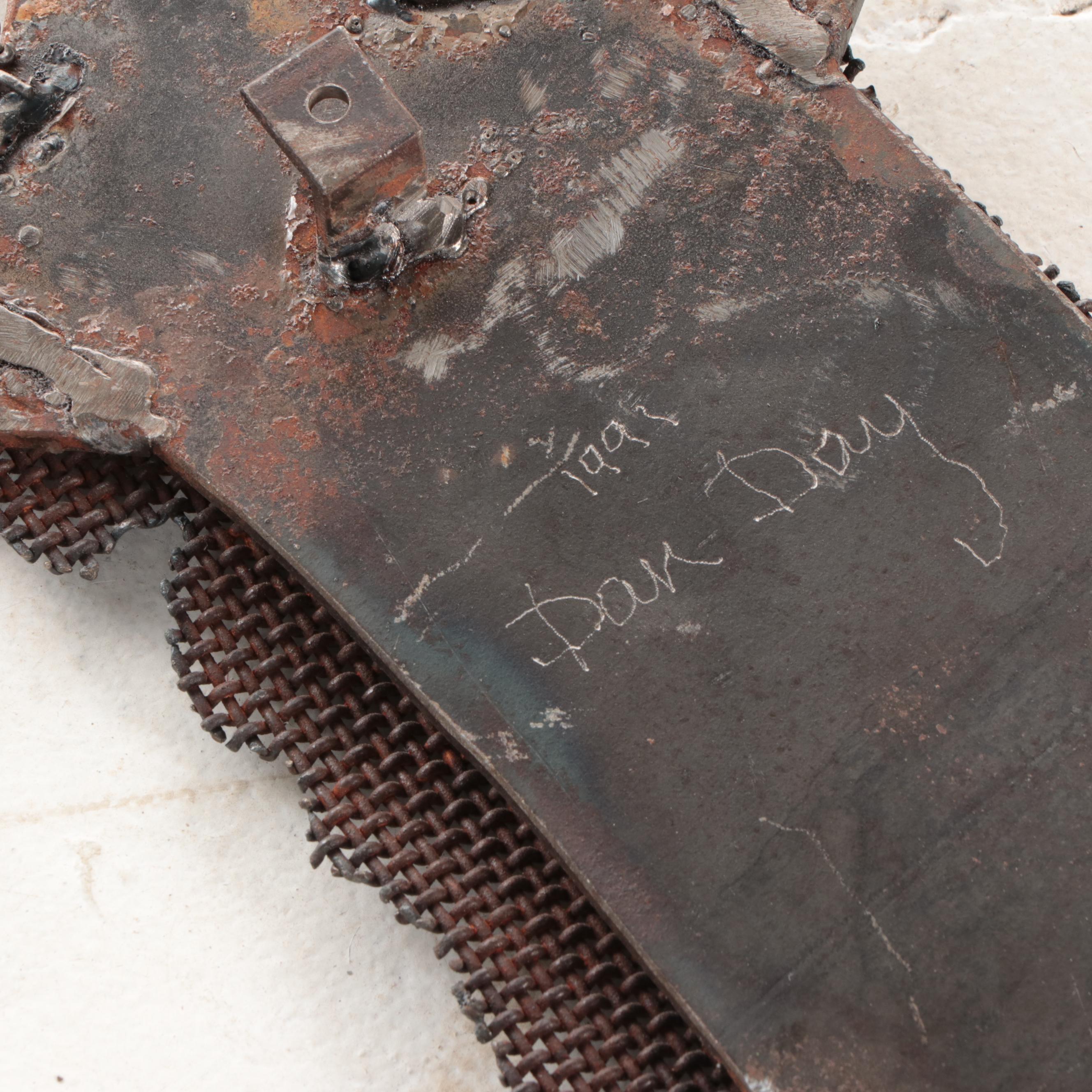 Dan Day Figural Metal Wall Sculpture, 1991