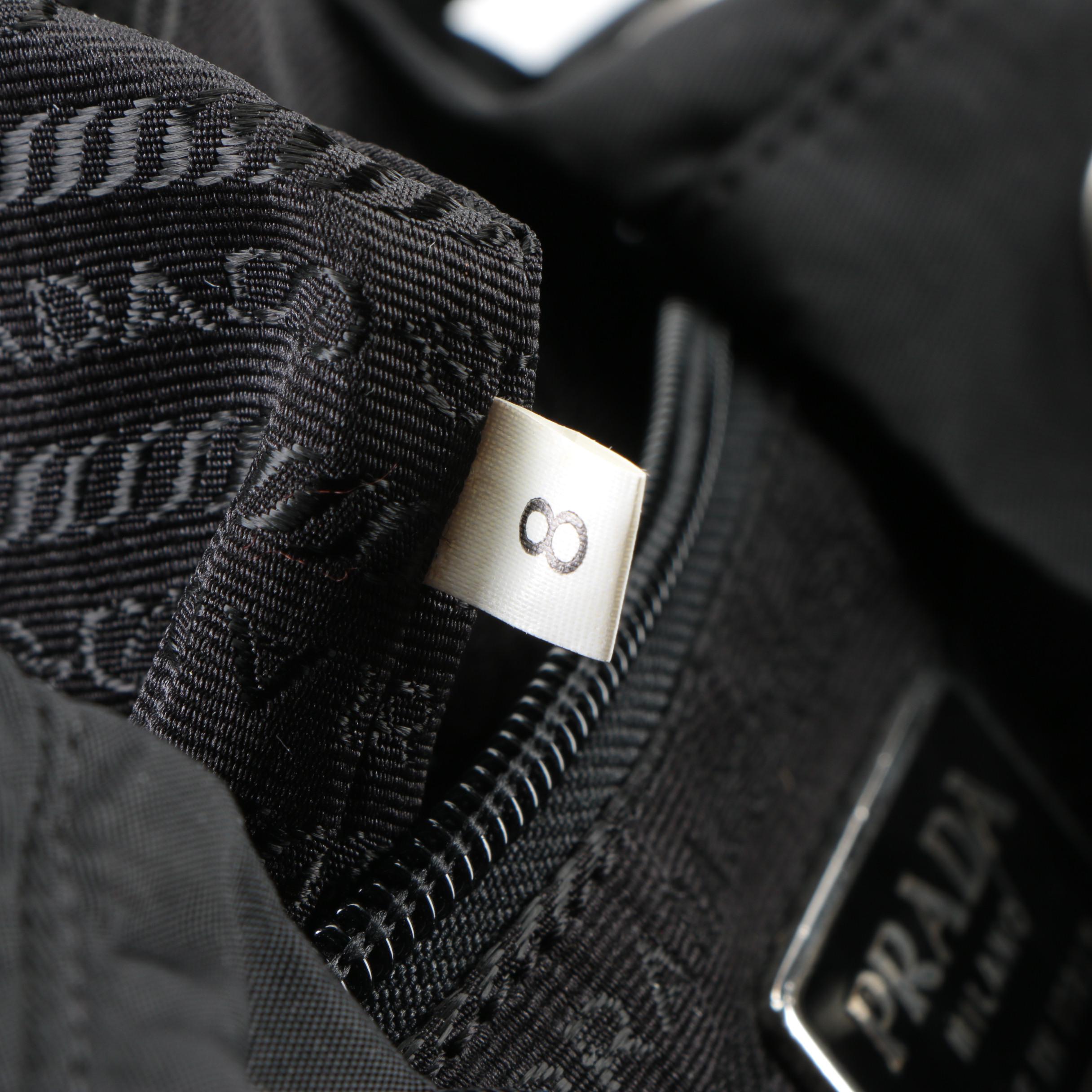 Prada Small Backpack in Black Tessuto Nylon and Smooth Leather