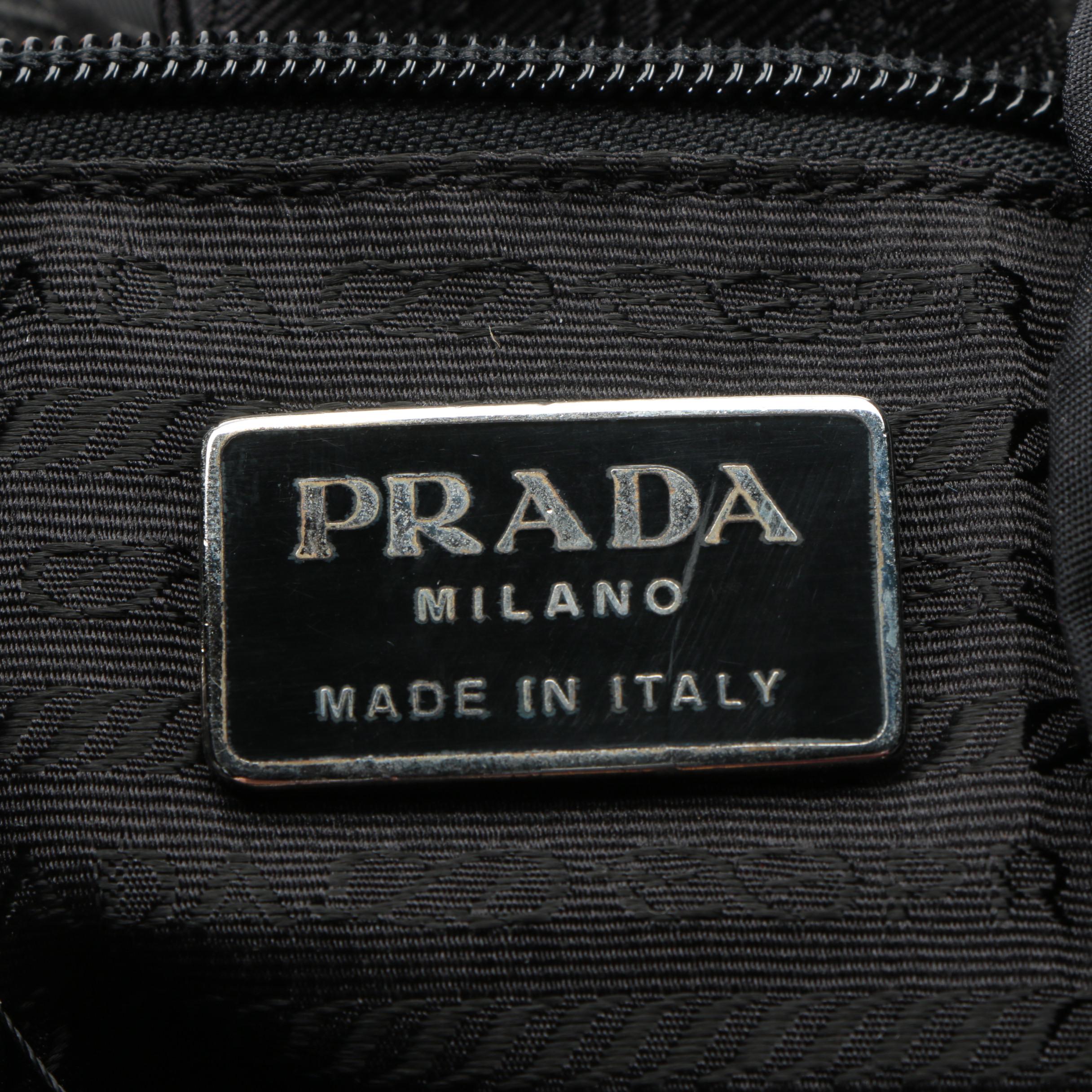 Prada Small Backpack in Black Tessuto Nylon and Smooth Leather