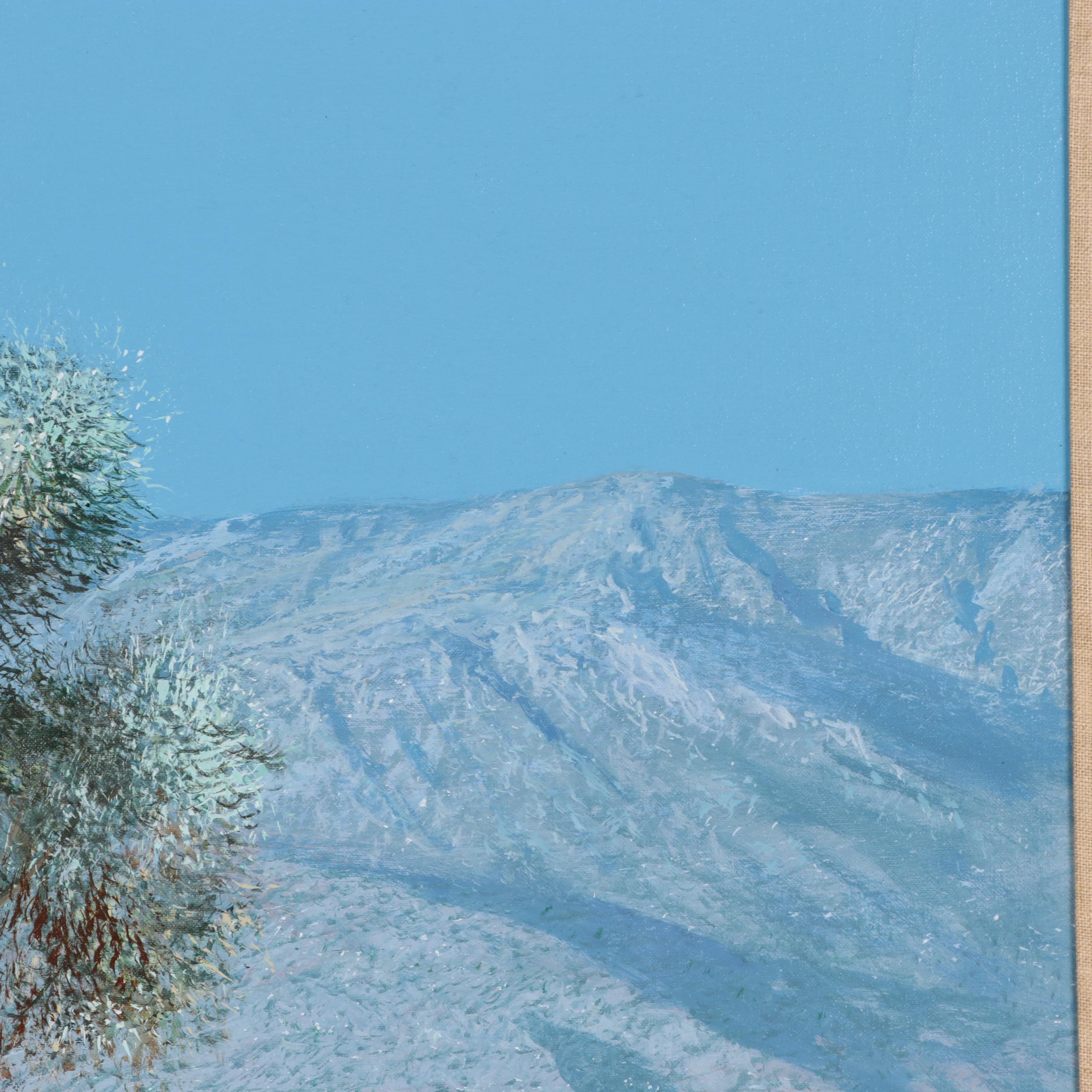 Peter Ellenshaw Large-Scale Landscape Oil Painting, Late 20th Century