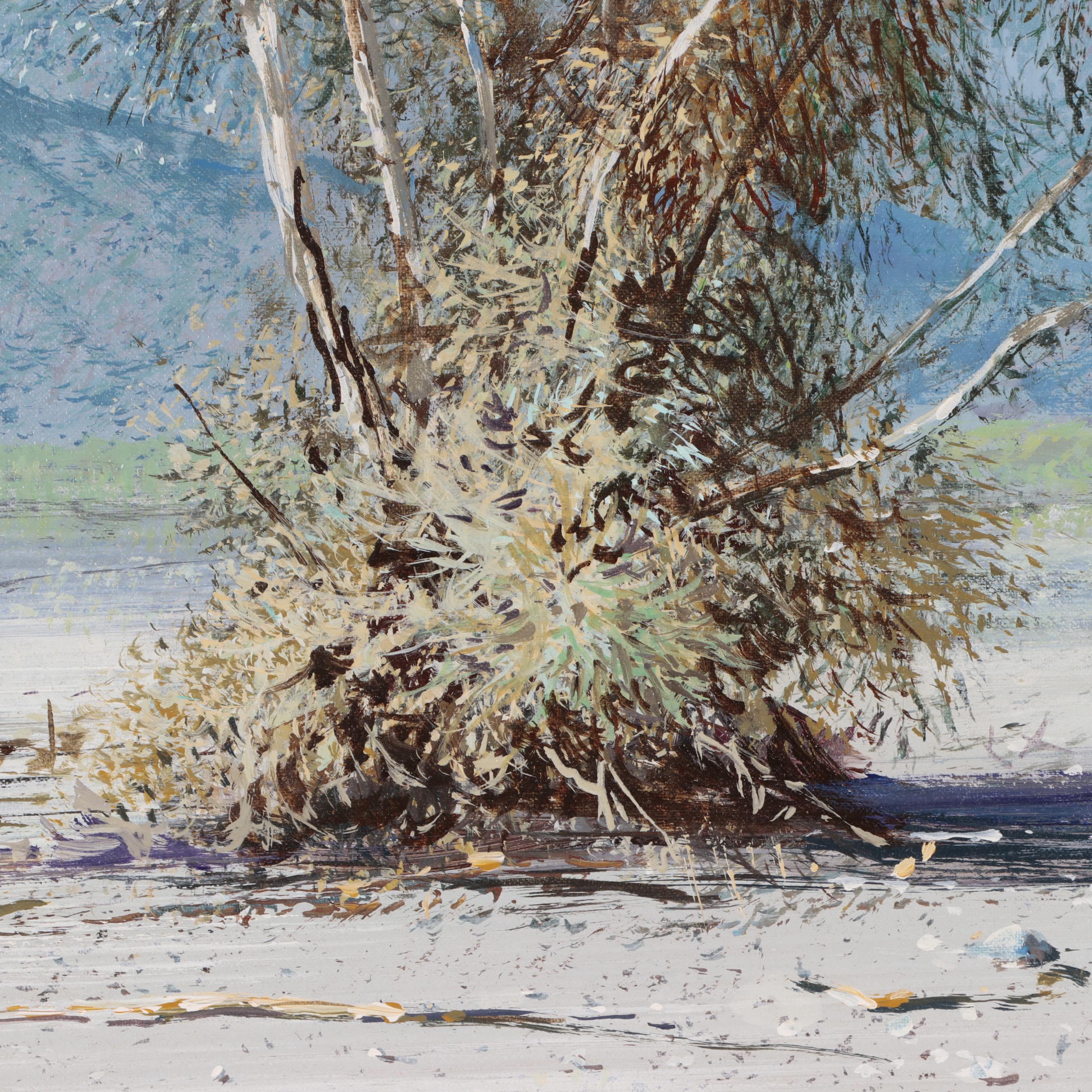 Peter Ellenshaw Large-Scale Landscape Oil Painting, Late 20th Century