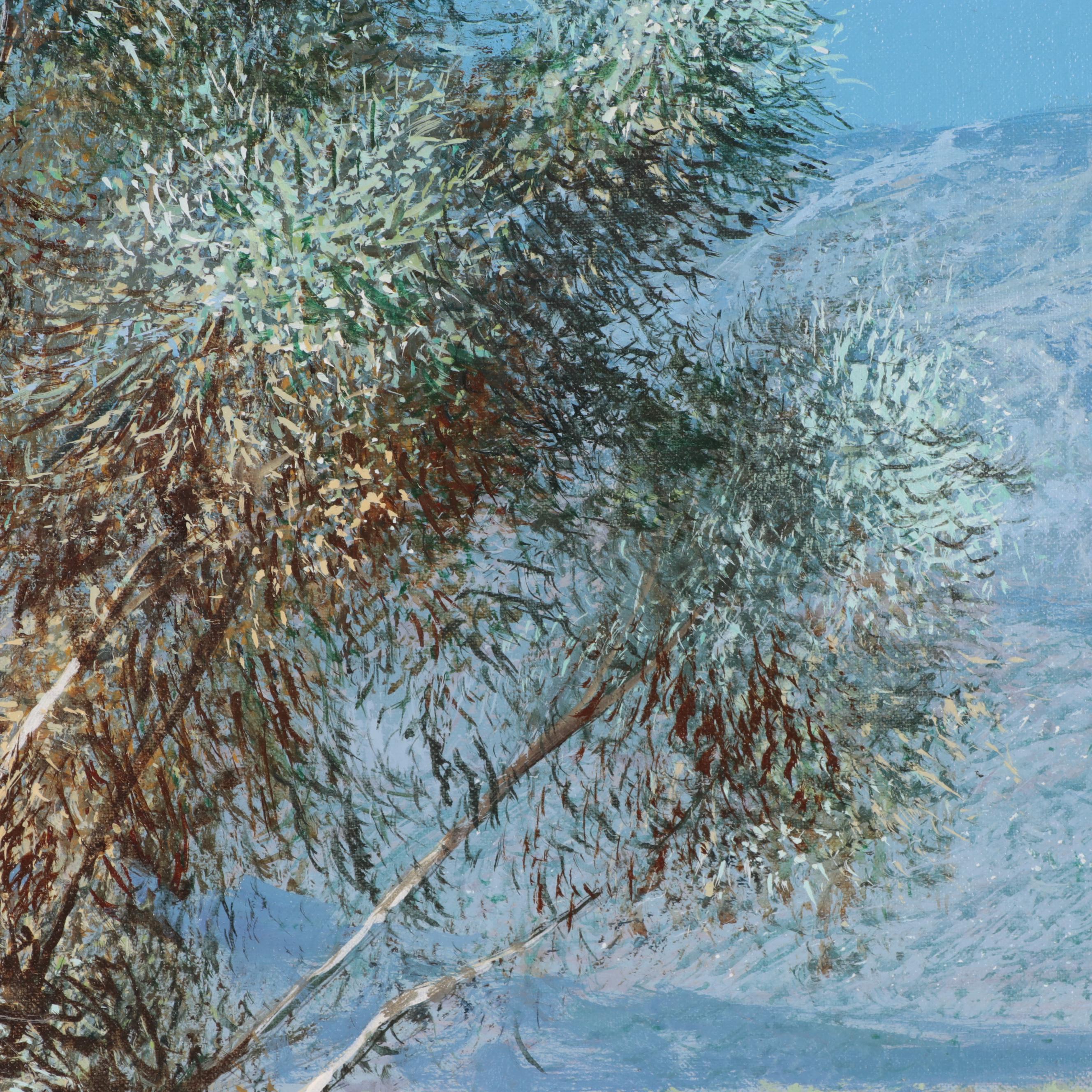 Peter Ellenshaw Large-Scale Landscape Oil Painting, Late 20th Century