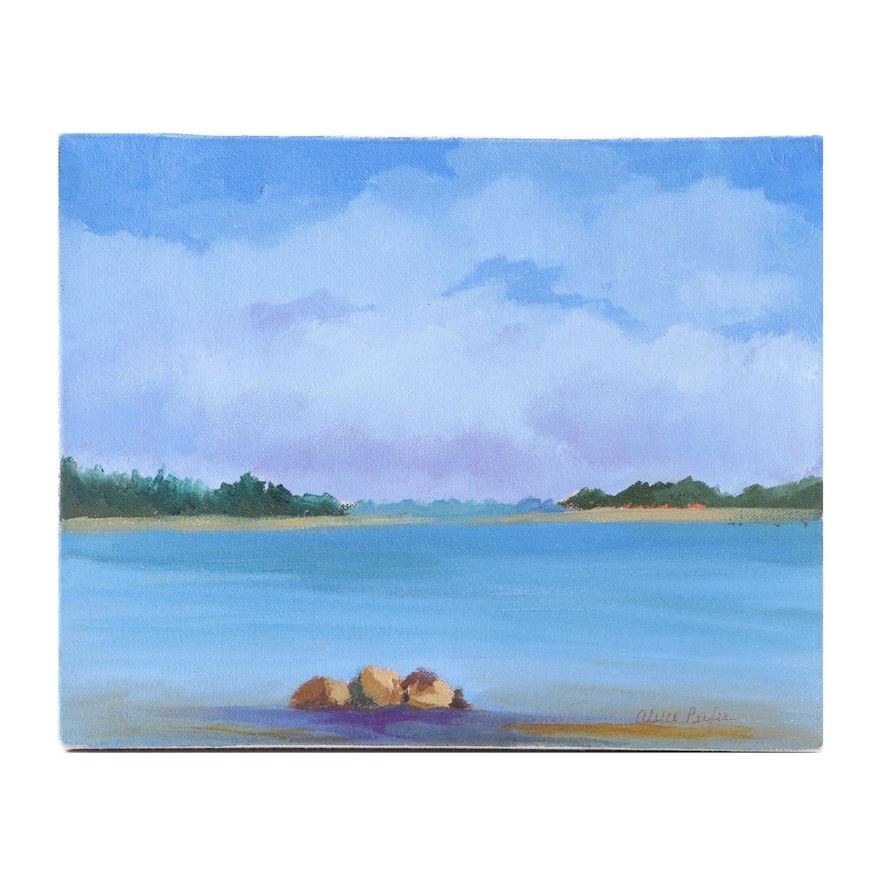 Alyce Peifer Landscape Oil Painting "Three Rocks"