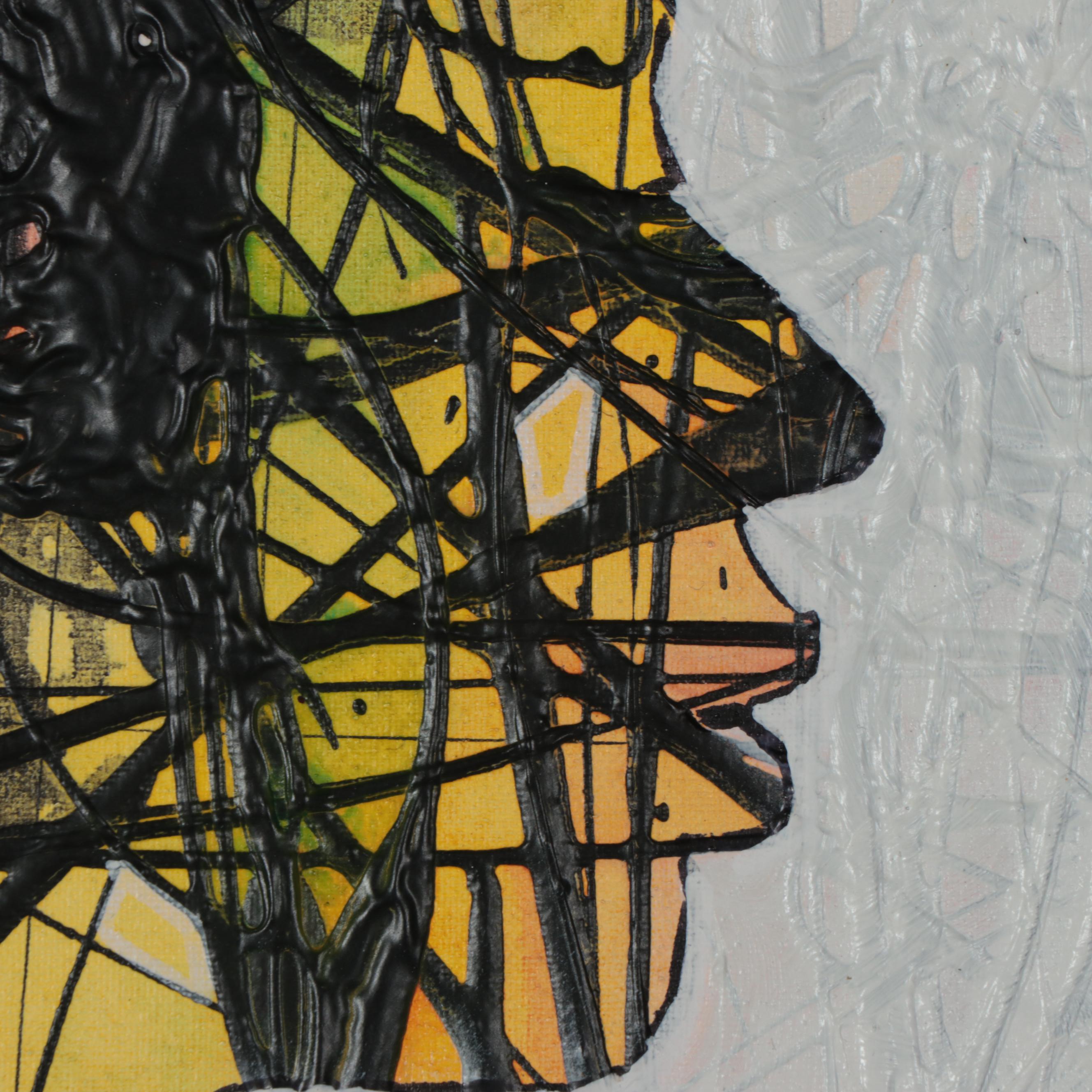 Abiola Idowu Mixed Media Painting "Love is Everything," 2021