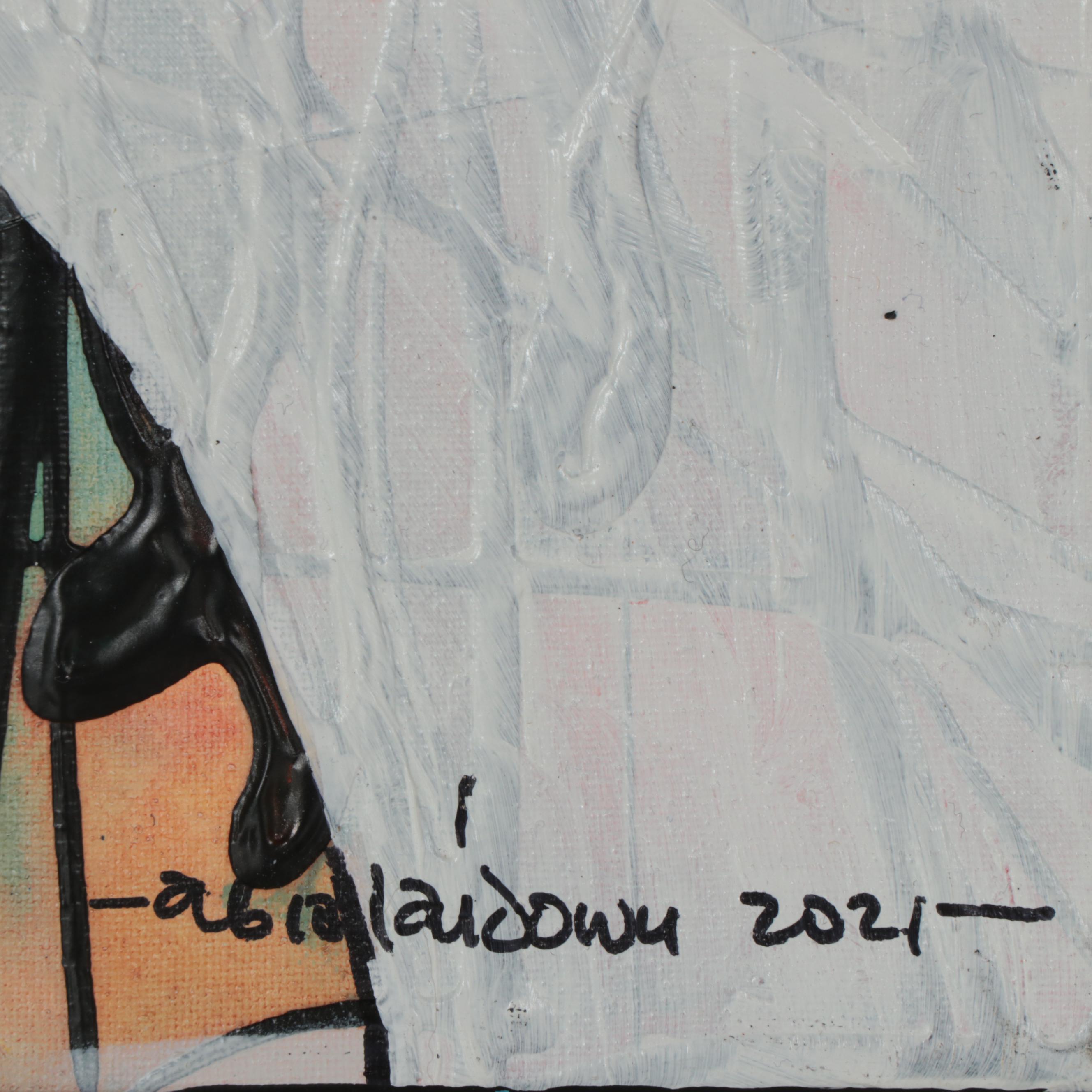 Abiola Idowu Mixed Media Painting "Love is Everything," 2021