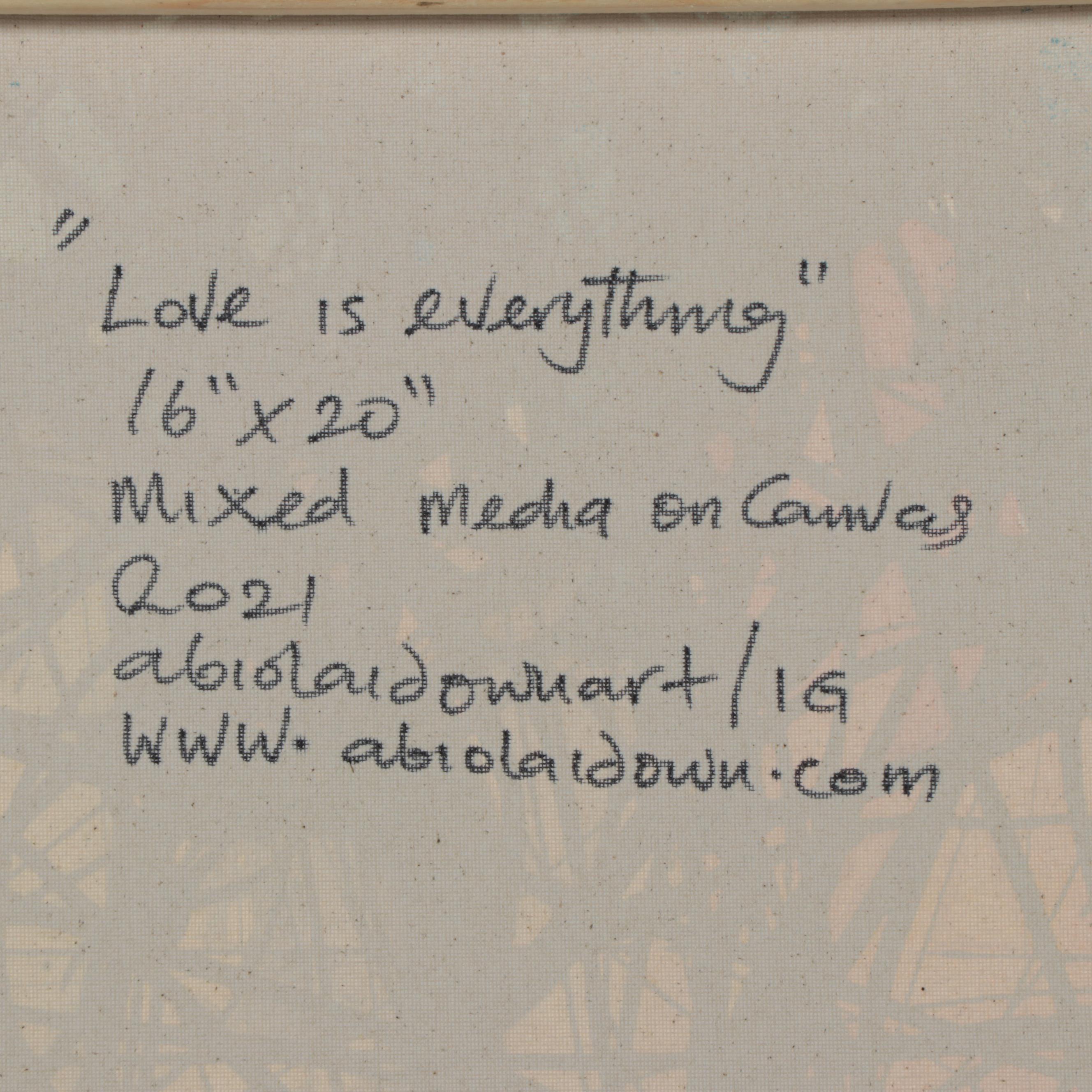 Abiola Idowu Mixed Media Painting "Love is Everything," 2021