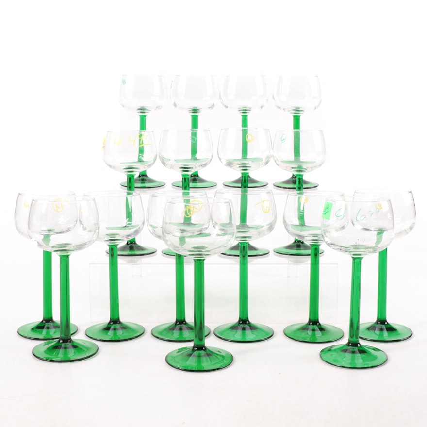 Cristal D'Arques-Durand "Emerald" Rhine Wine Glasses, 1996–2008