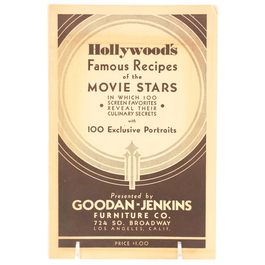 "Hollywood's Famous Recipes of the Movie Stars" with Clark Gable, 1932