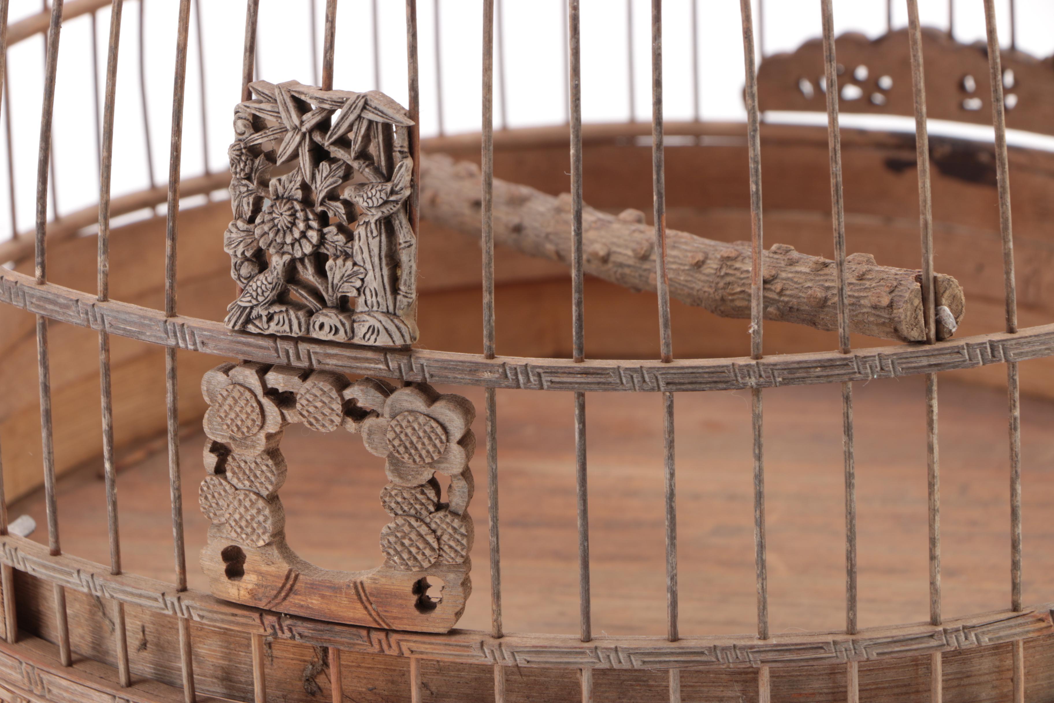 Chinese Woven Bamboo Bird Cage