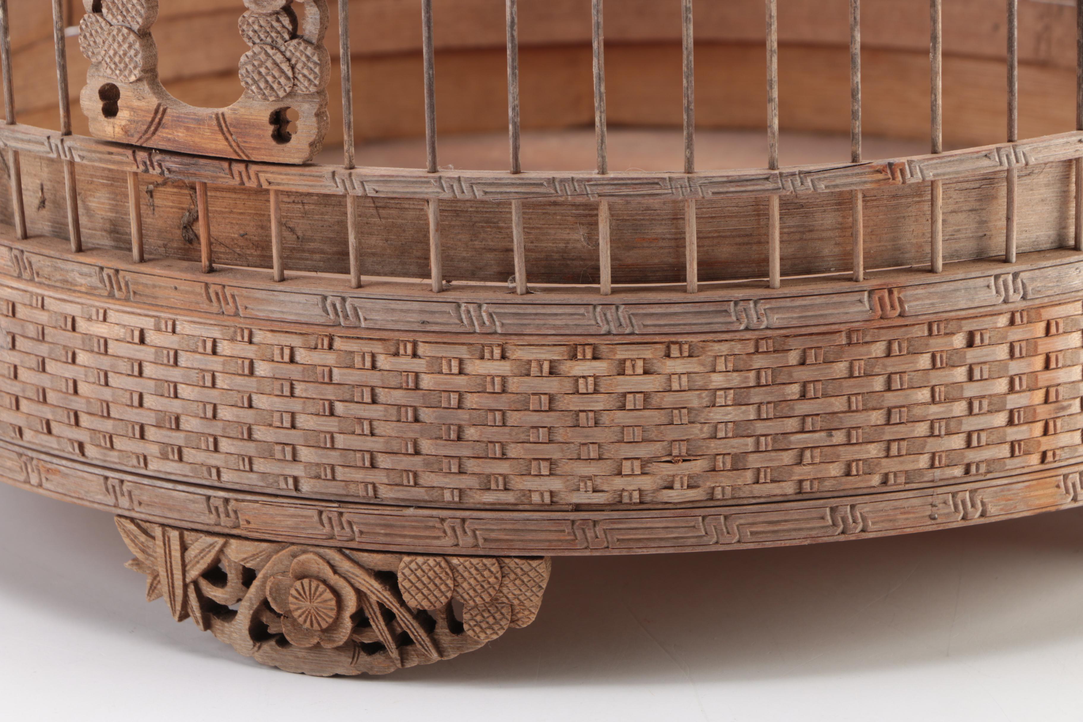 Chinese Woven Bamboo Bird Cage
