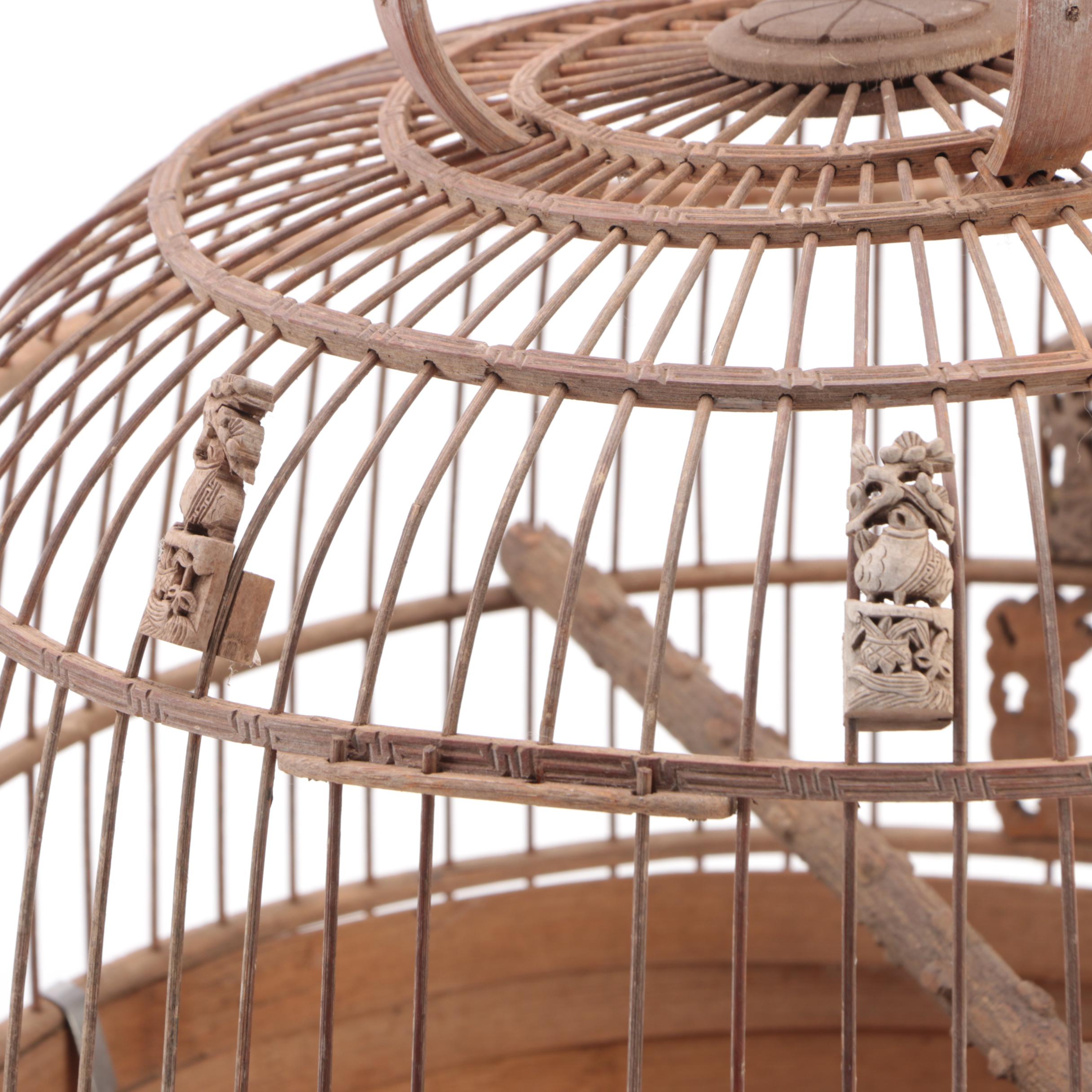 Chinese Woven Bamboo Bird Cage