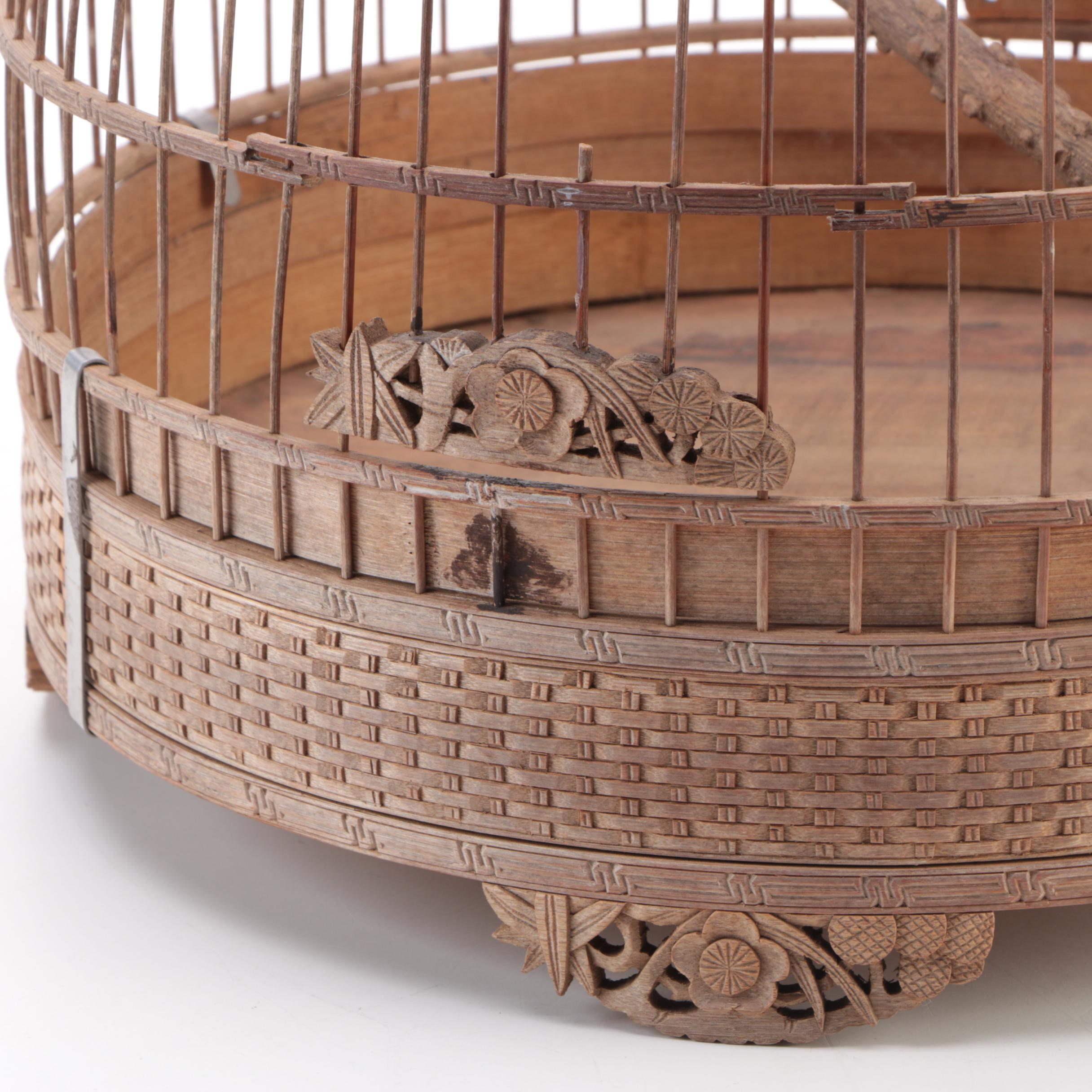 Chinese Woven Bamboo Bird Cage