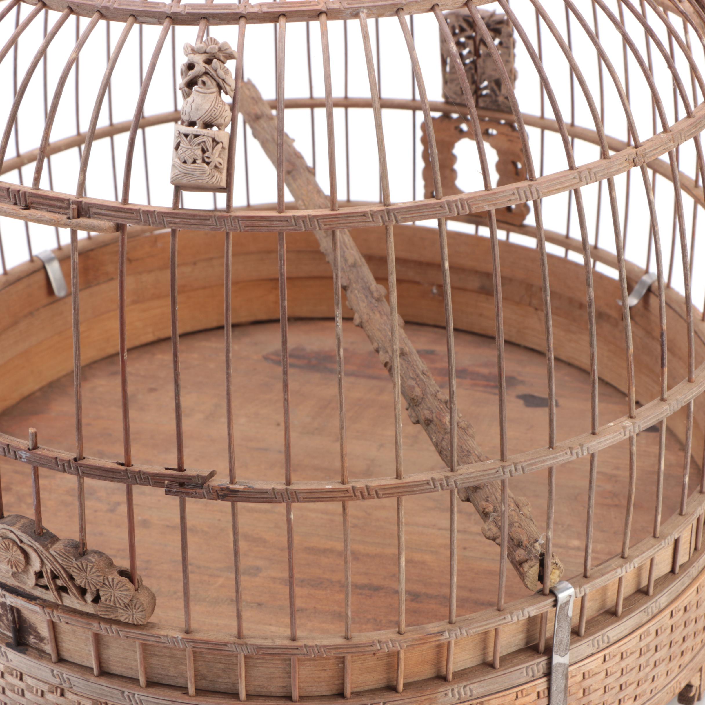 Chinese Woven Bamboo Bird Cage