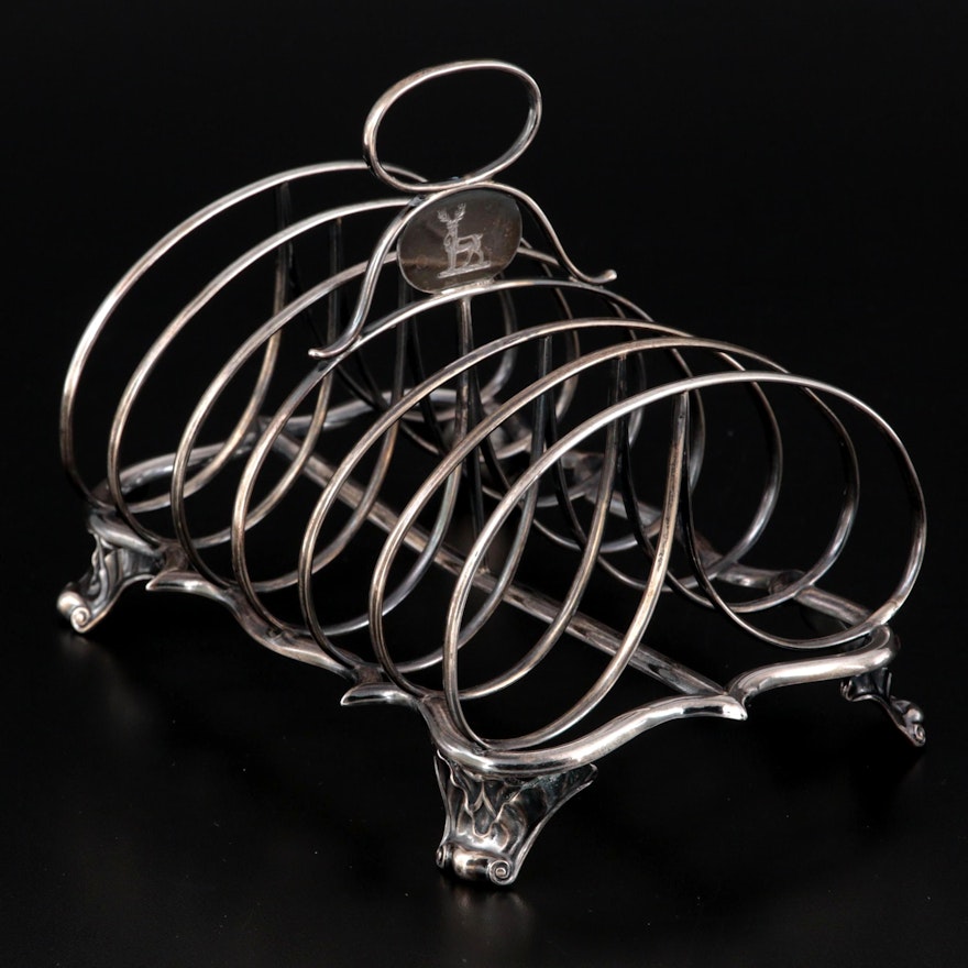 English Sterling Silver Toast Rack, 1809