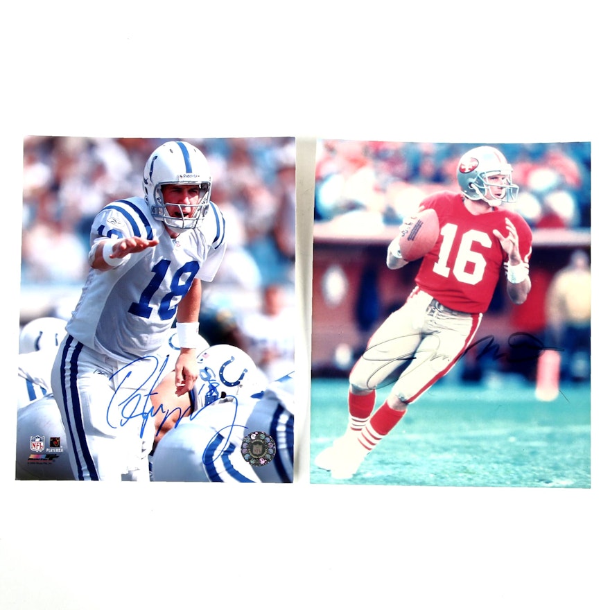 Peyton Manning and Joe Montana Signed NFL Photo Prints