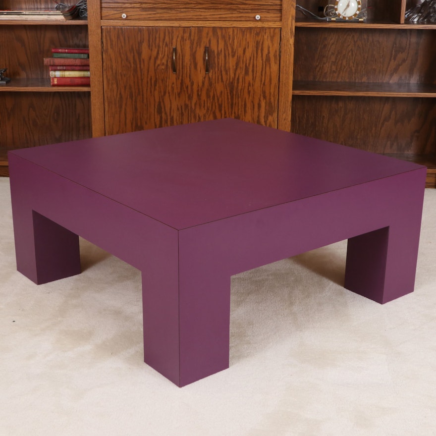 Modernist Purple Laminate Coffee Table