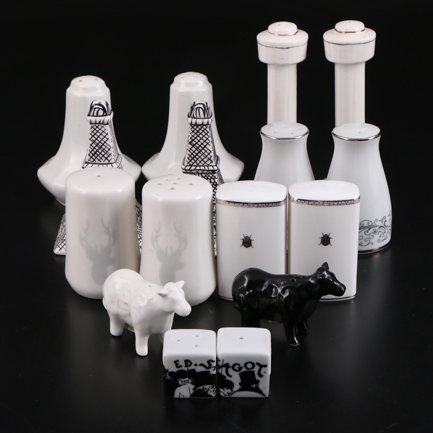 Kate Spade for Lenox, Noritake, and Other Salt and Pepper Shakers