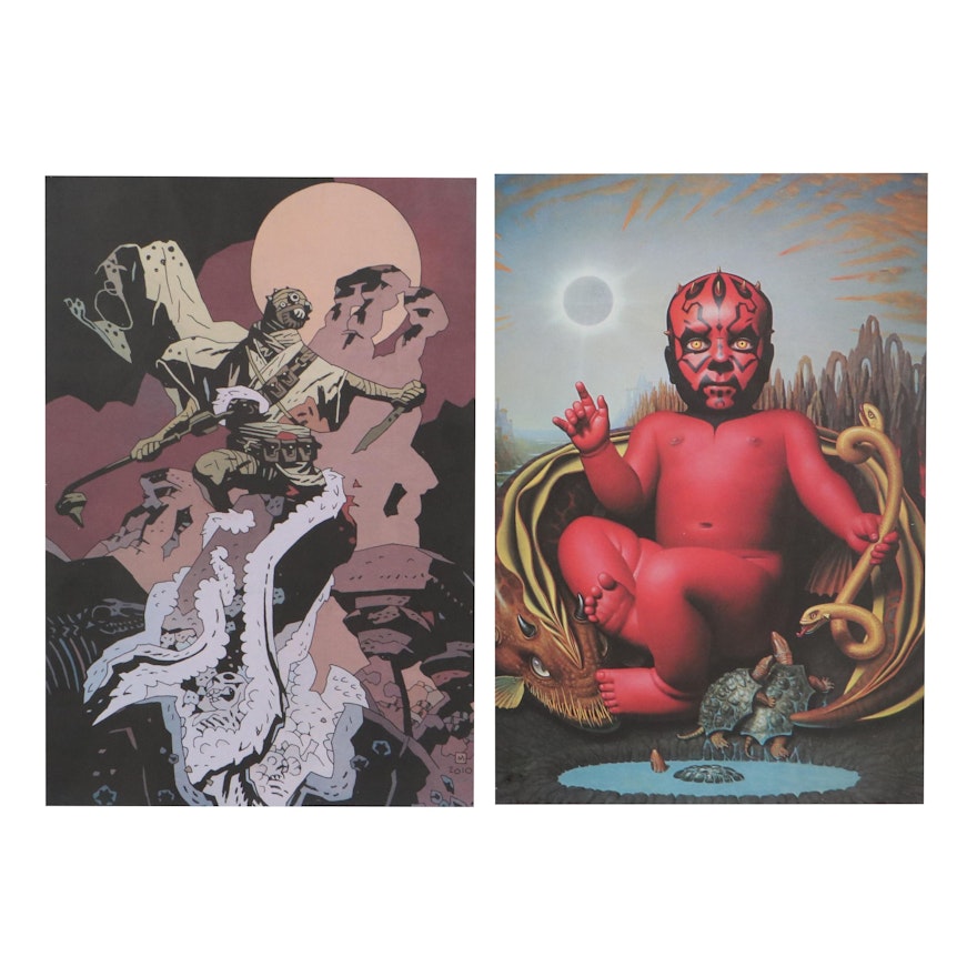 Offset Lithographs After Will Wilson, Mike Mignola, and Dave Stewart