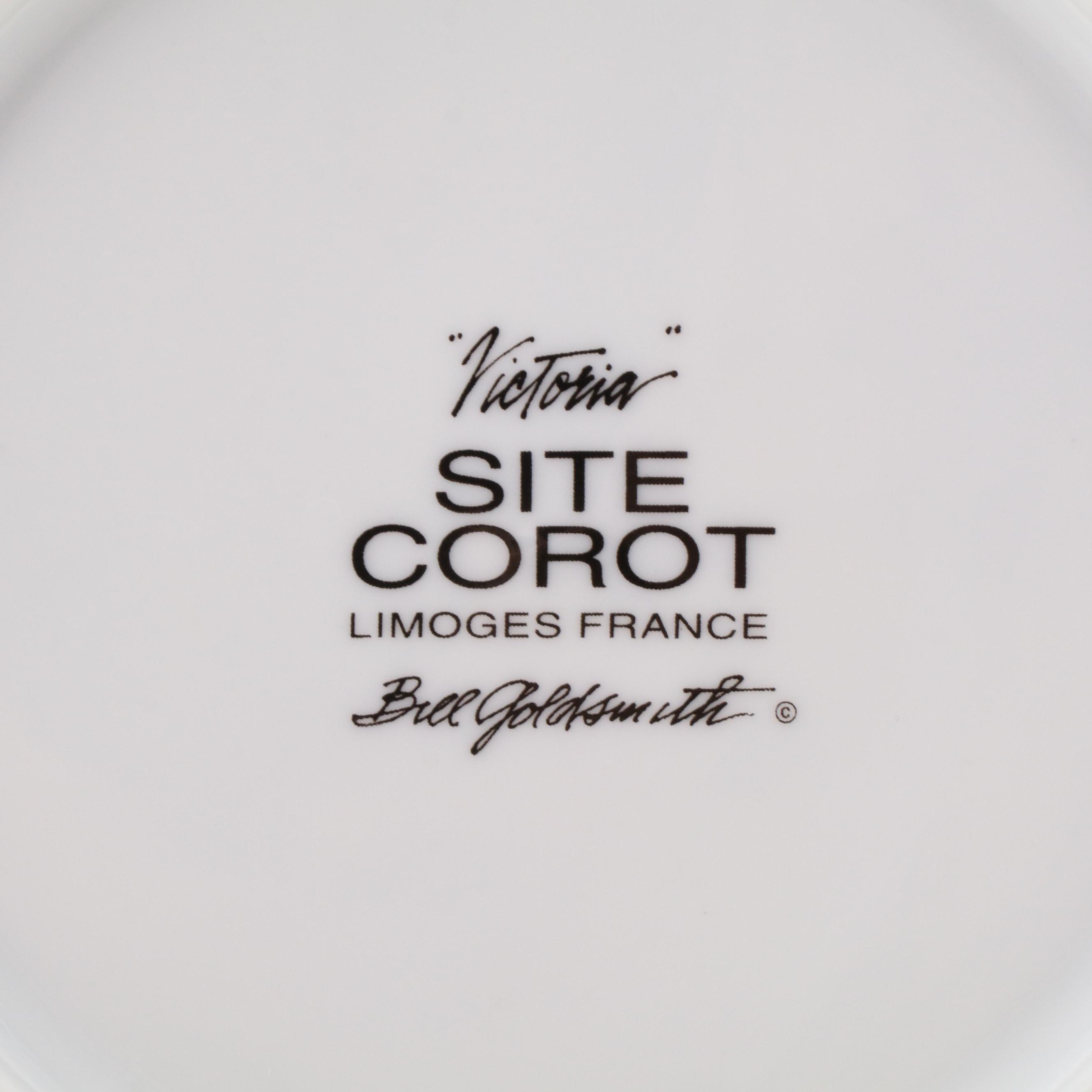 Bill Goldsmith "Victoria" Limoges Porcelain Dinnerware and Tea Service