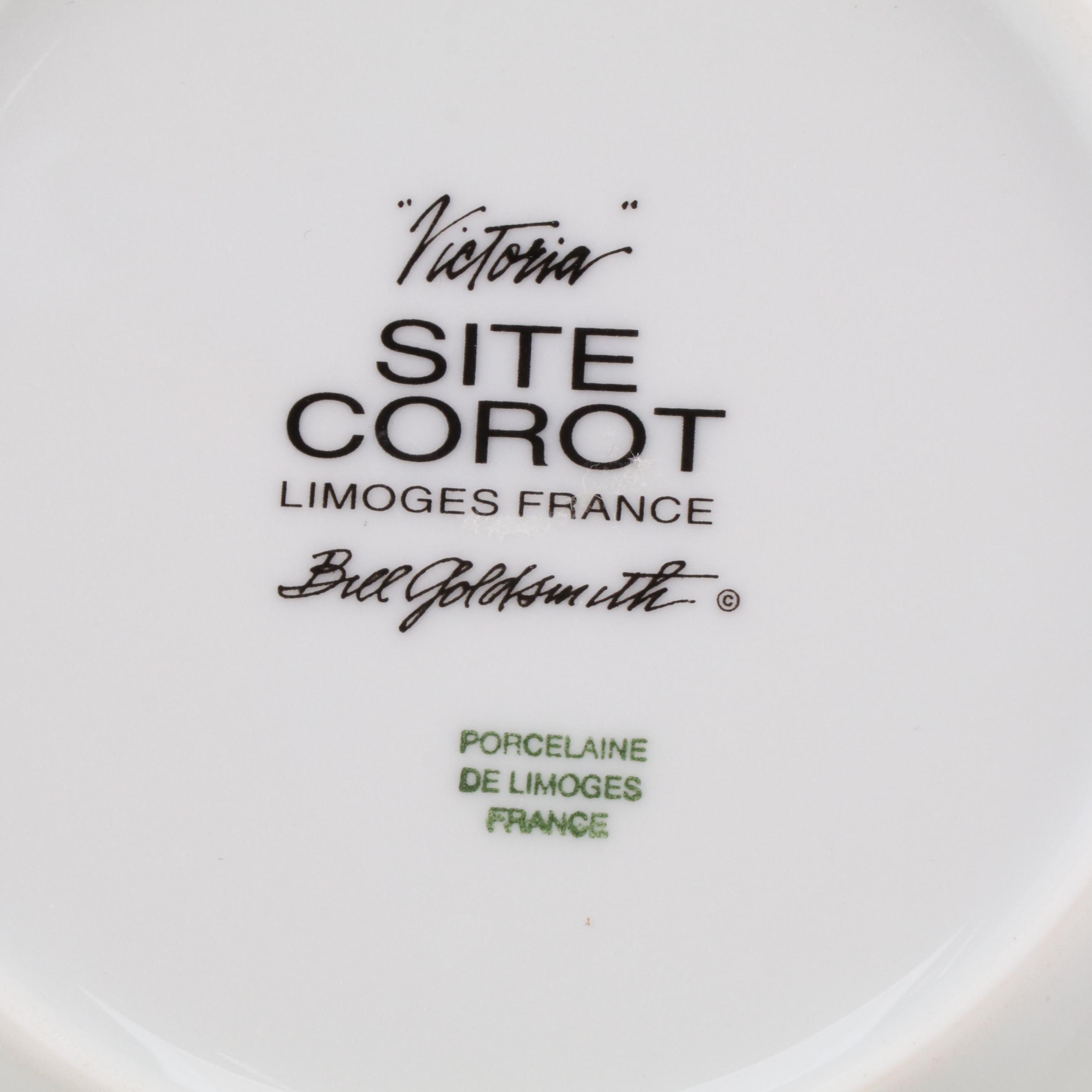 Bill Goldsmith "Victoria" Limoges Porcelain Dinnerware and Tea Service