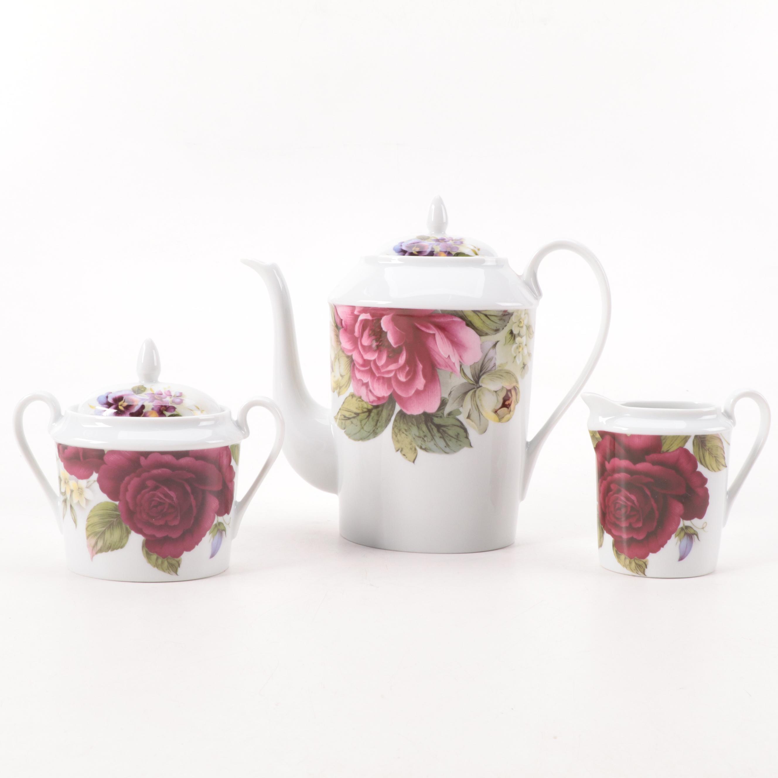 Bill Goldsmith "Victoria" Limoges Porcelain Dinnerware and Tea Service