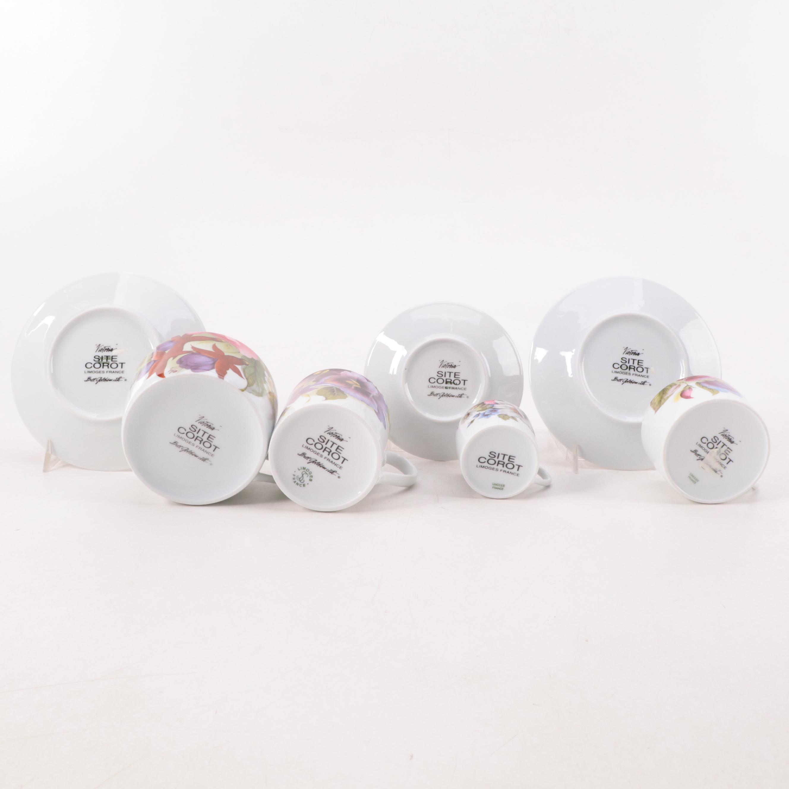 Bill Goldsmith "Victoria" Limoges Porcelain Dinnerware and Tea Service