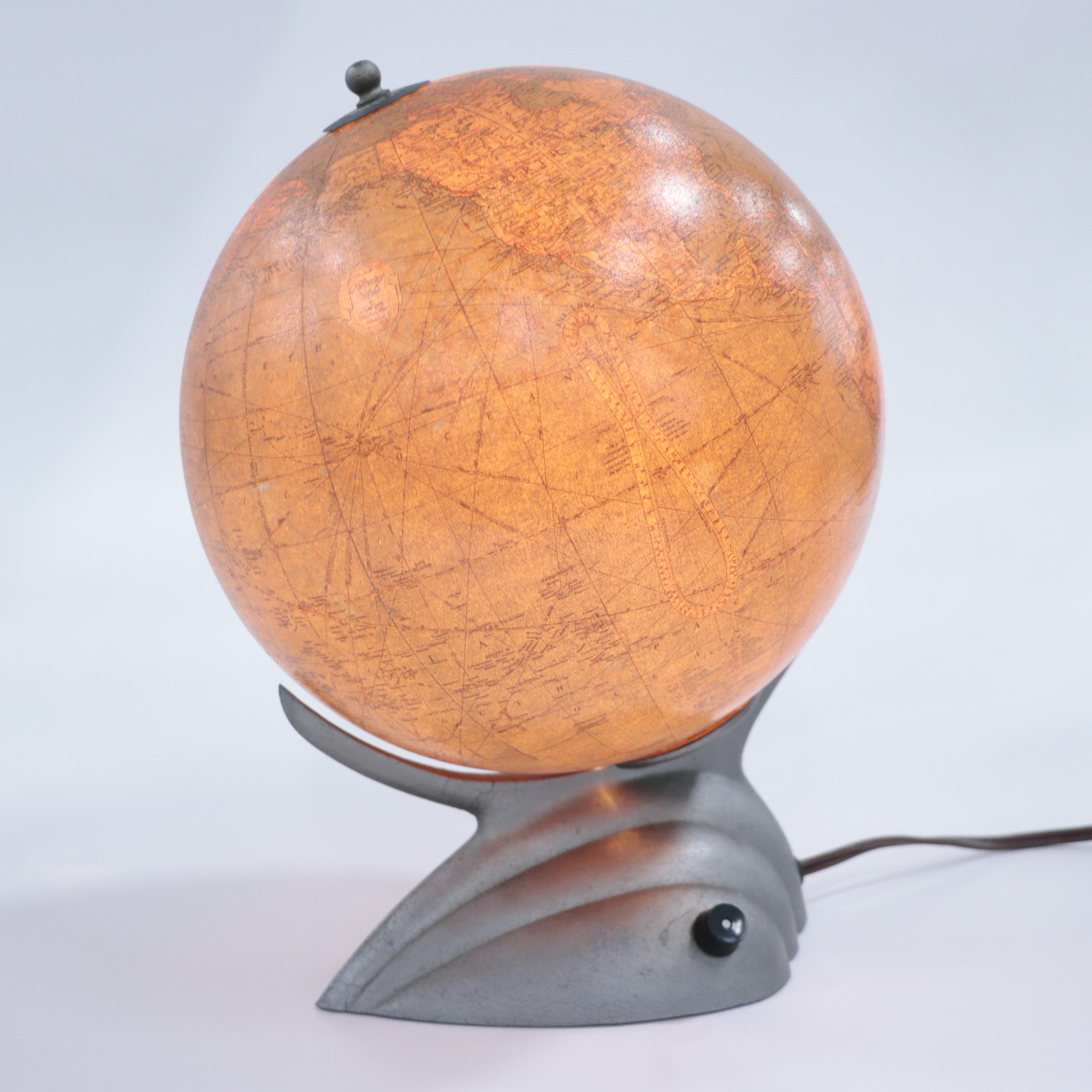 Replogle Globes Inc. Illuminated Library Globe, 1930s–1940s