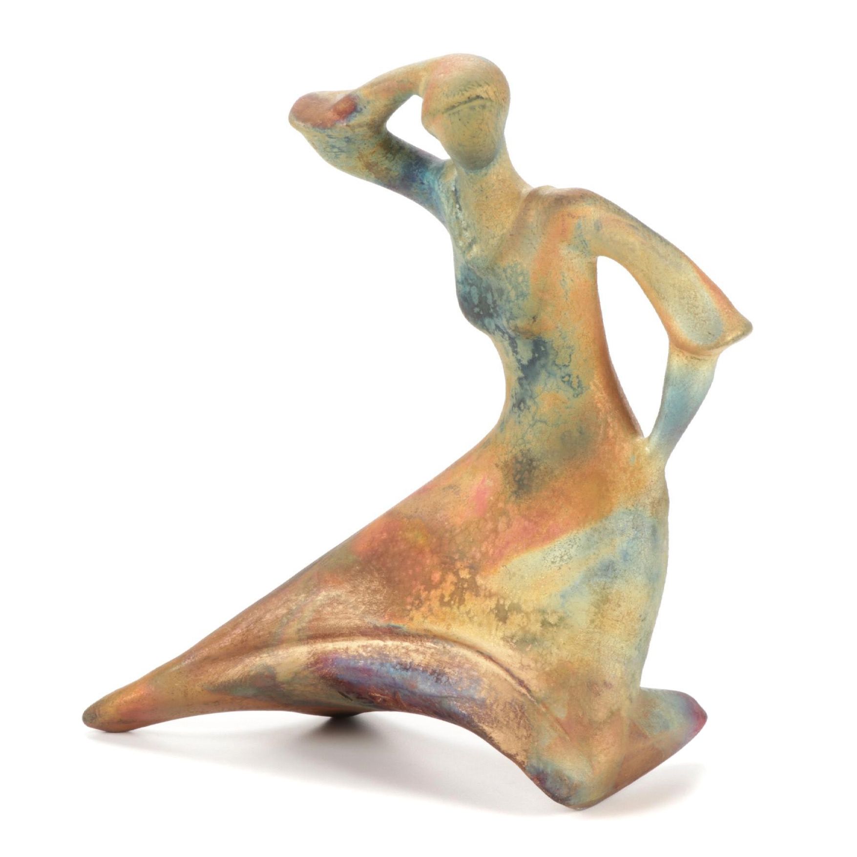 George Tudzarov Copper Raku Figural Sculpture