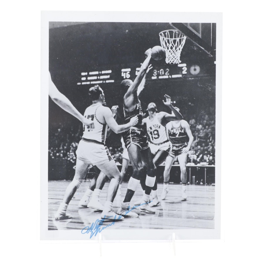 Wilt Chamberlain Signed Photo Print, COA