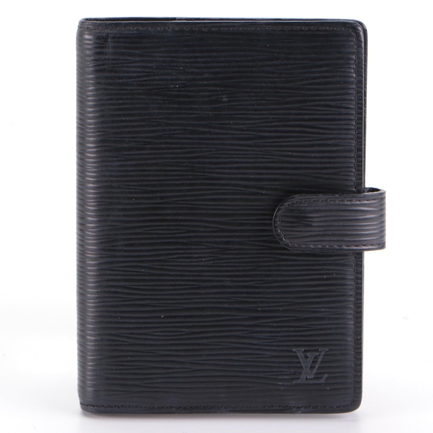 Louis Vuitton Agenda Fonctionnel PM in Black Epi Leather