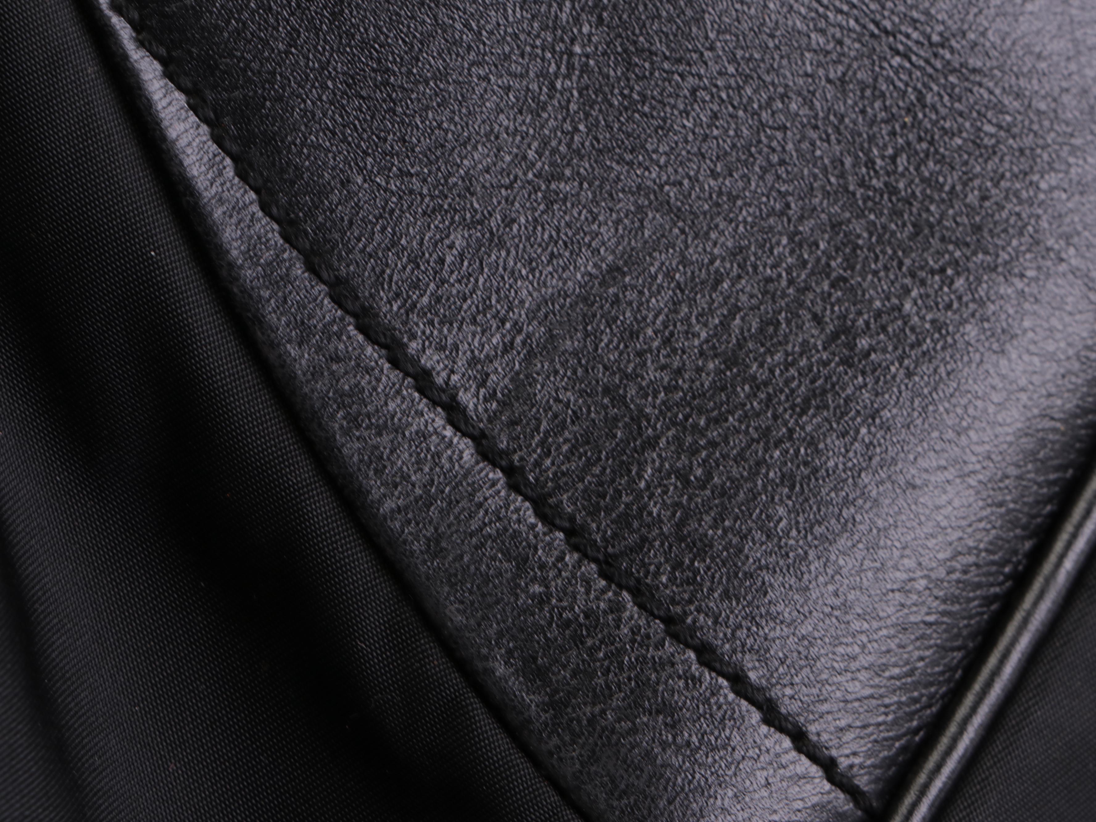 Prada Small Shoulder Bag in Black Tessuto Nylon and Smooth Leather