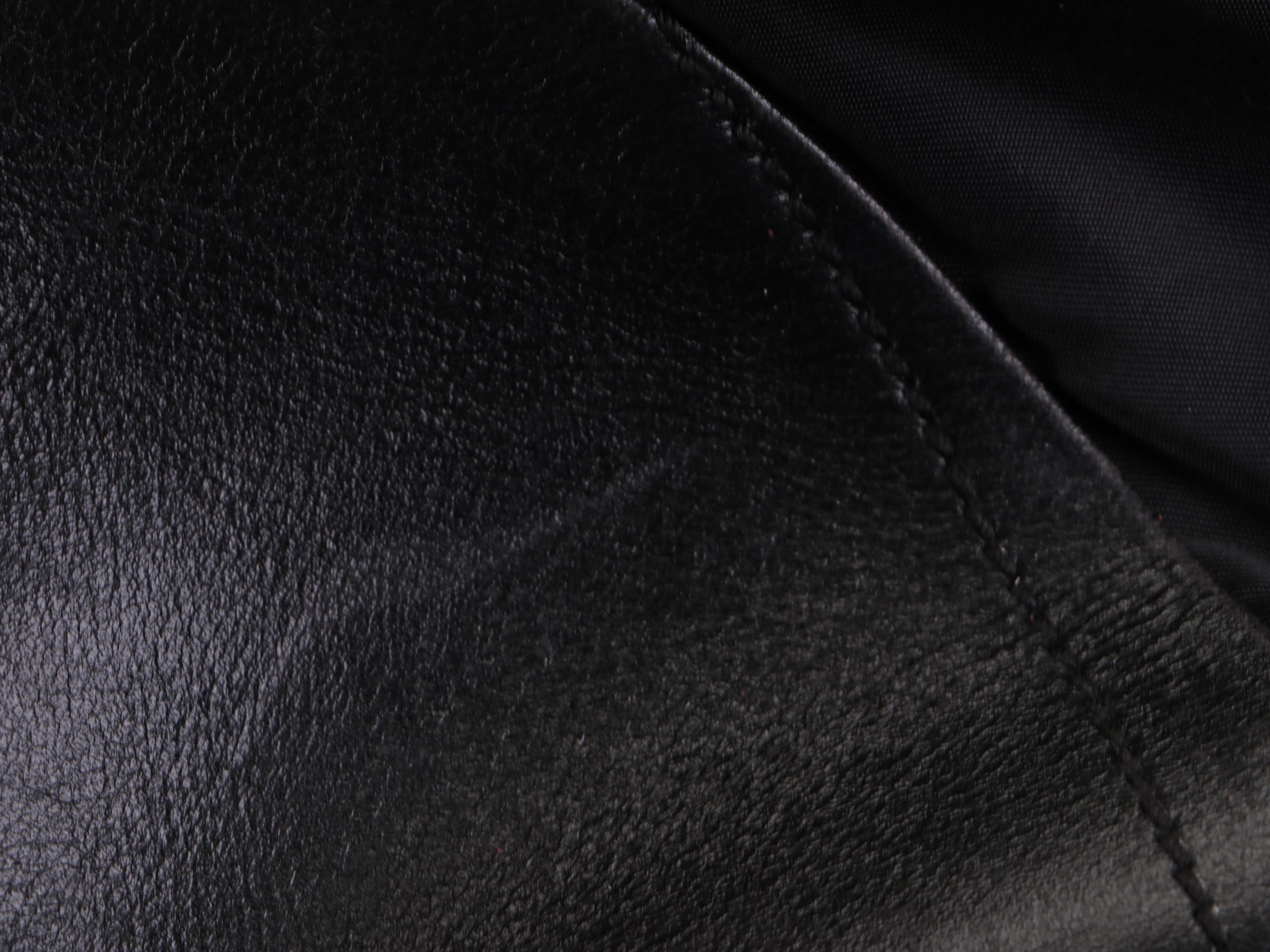 Prada Small Shoulder Bag in Black Tessuto Nylon and Smooth Leather