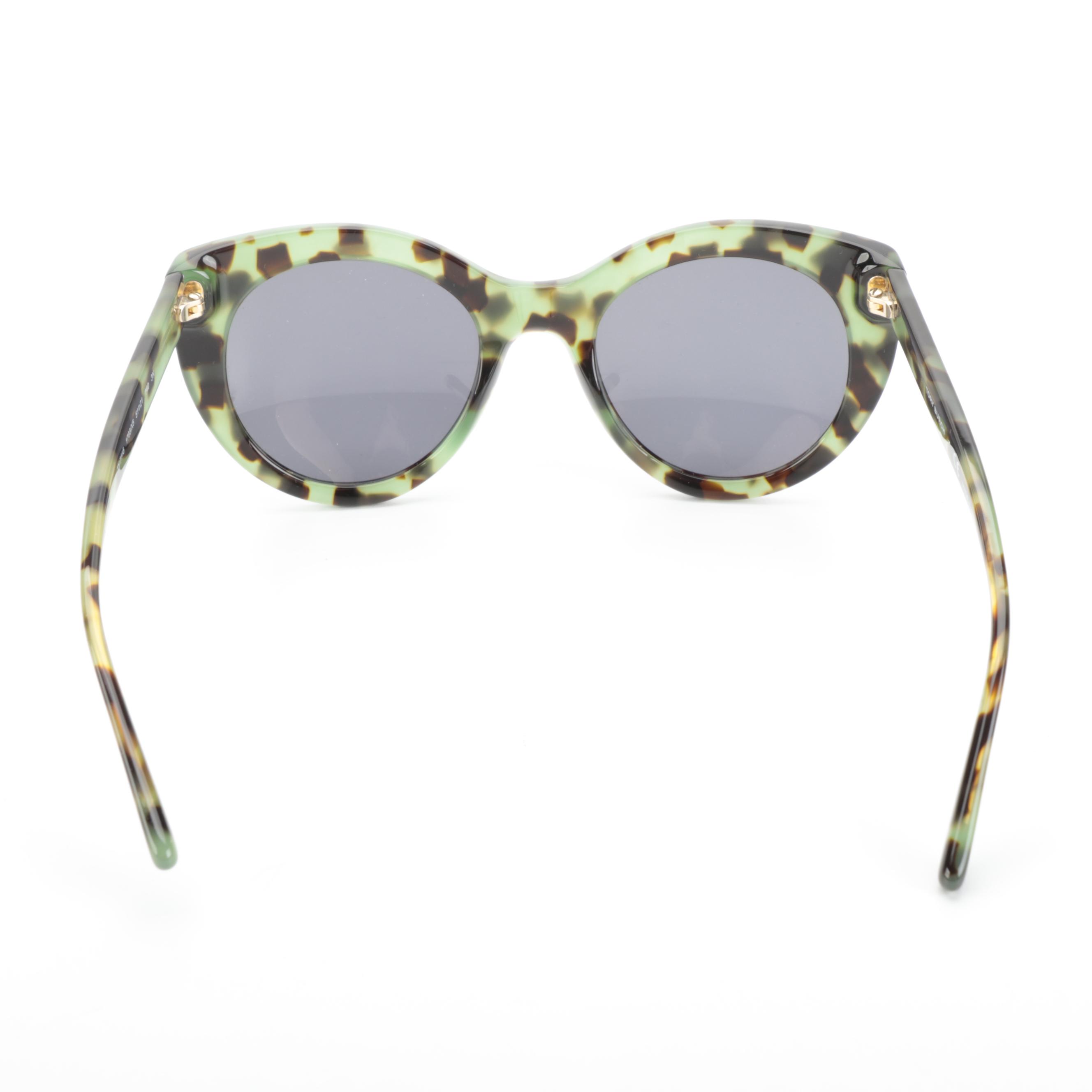 Tory Burch TY7115 Green Havana Sunglasses with Case and Box