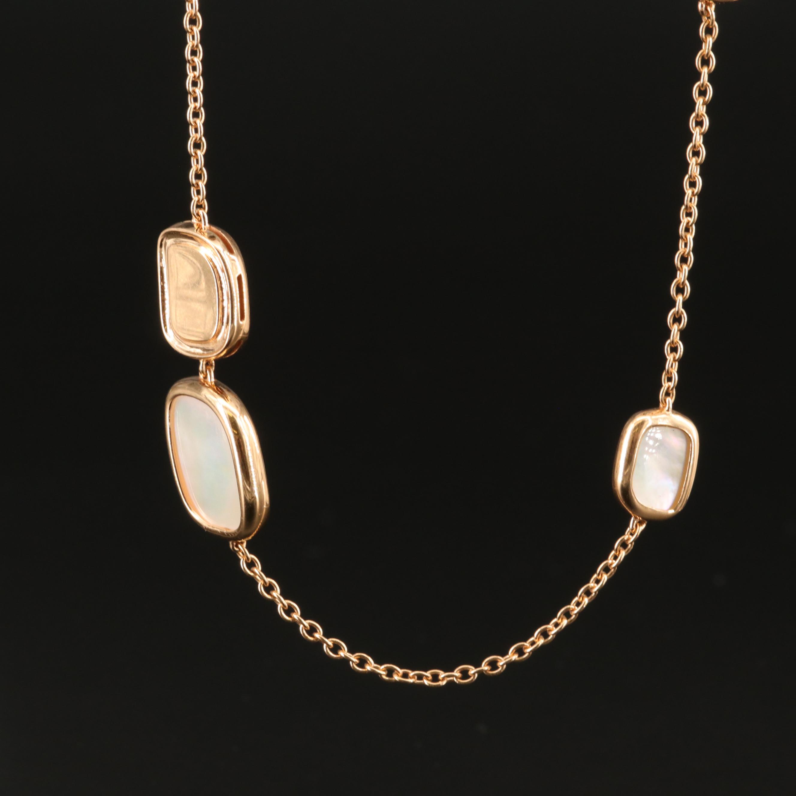 Roberto Coin 18K Mother of Pearl Station Necklace