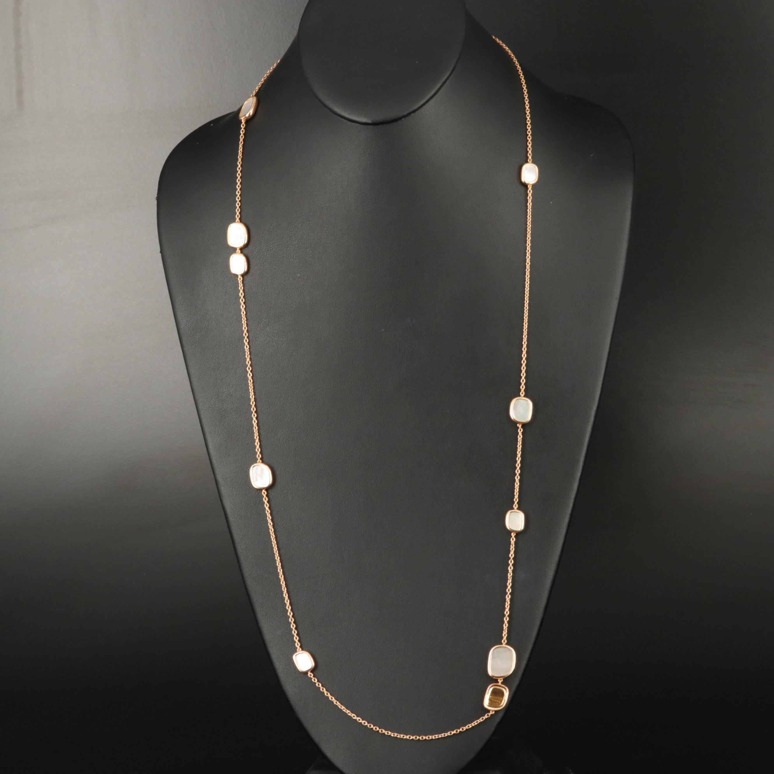 Roberto Coin 18K Mother of Pearl Station Necklace
