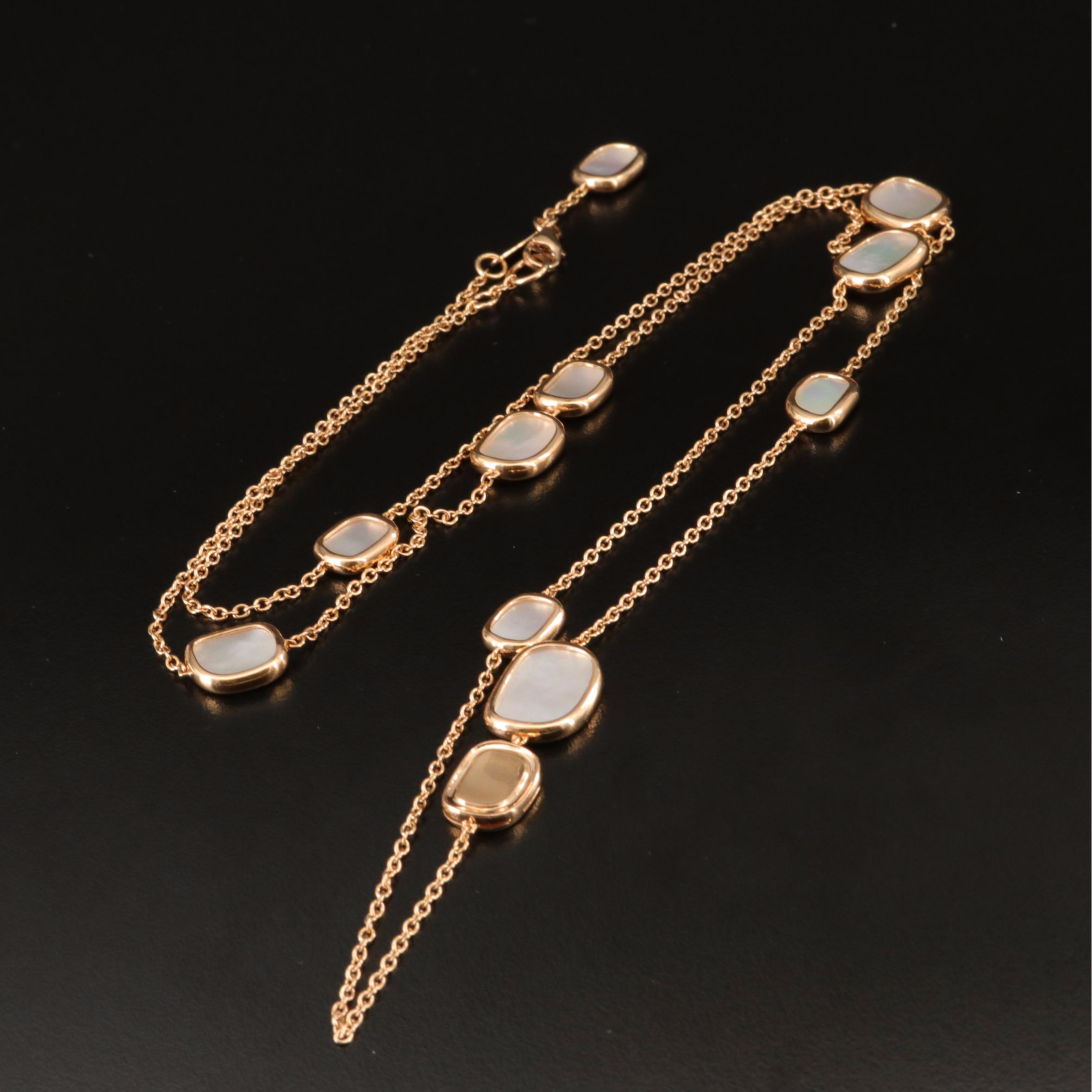Roberto Coin 18K Mother of Pearl Station Necklace
